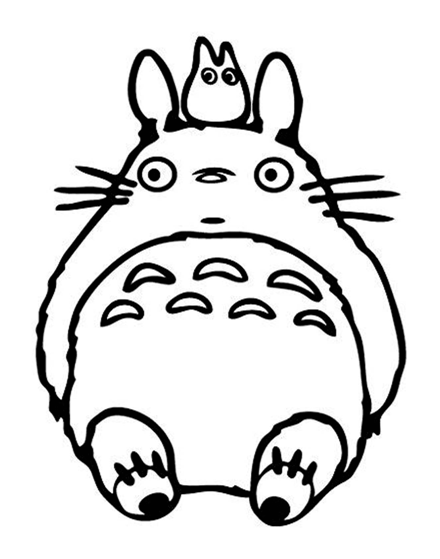 coloriage Totoro fait une sieste