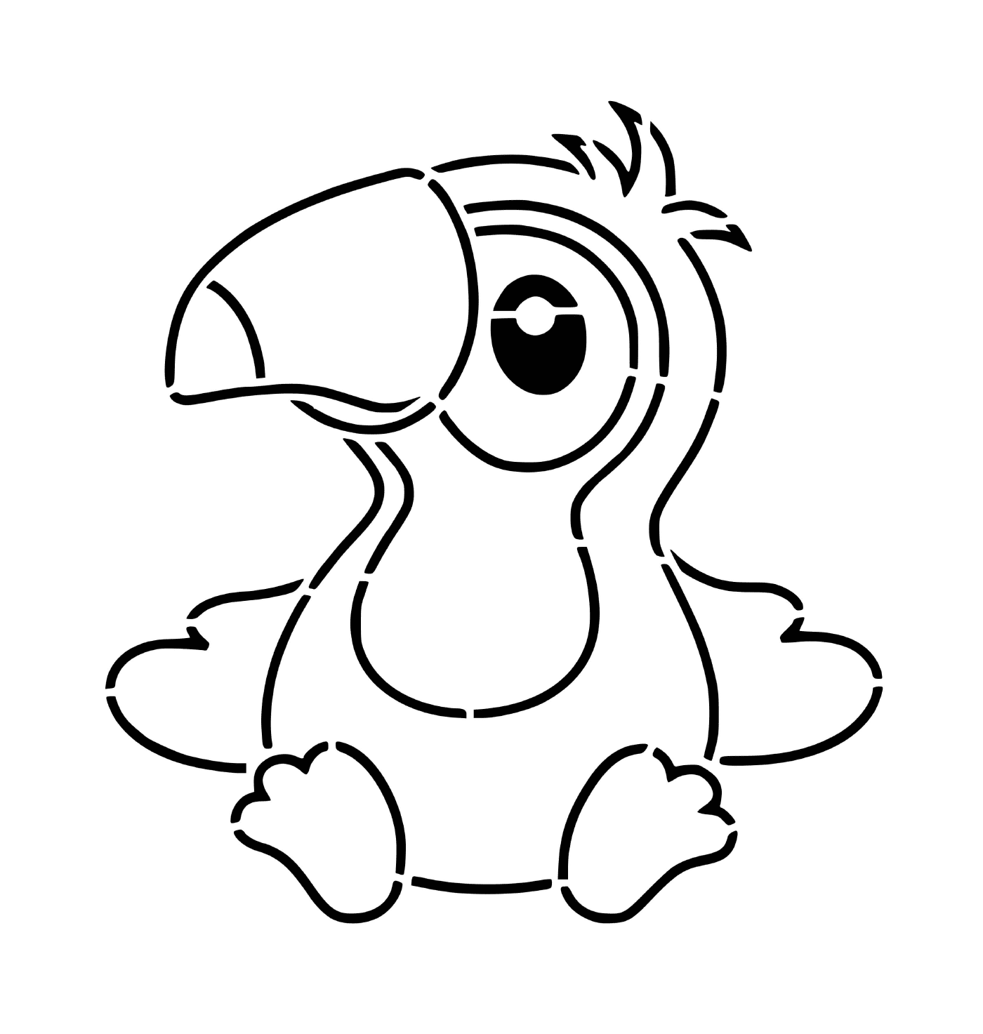 coloriage bebe toucan