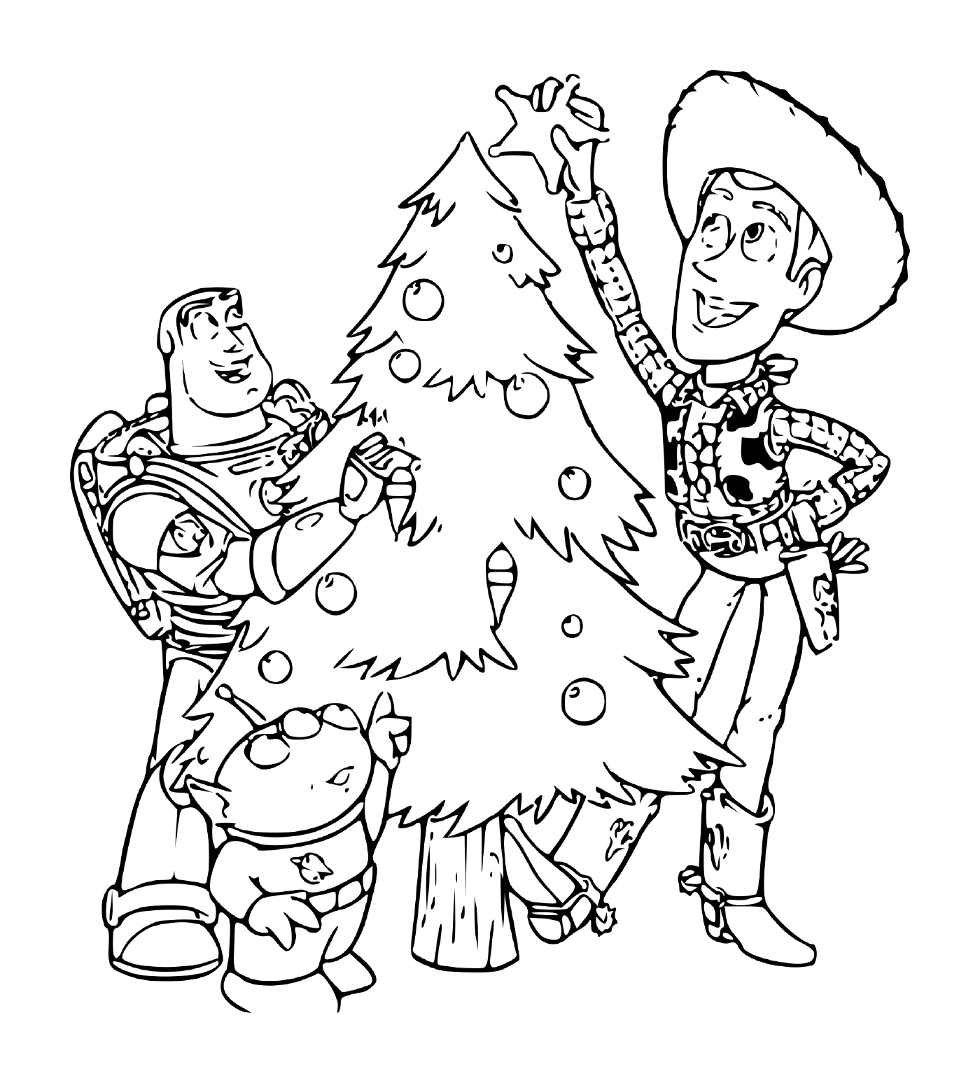 coloriage toy story noel