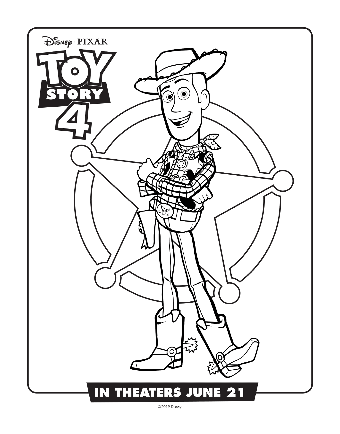 coloriage Toy Story 4 Woody