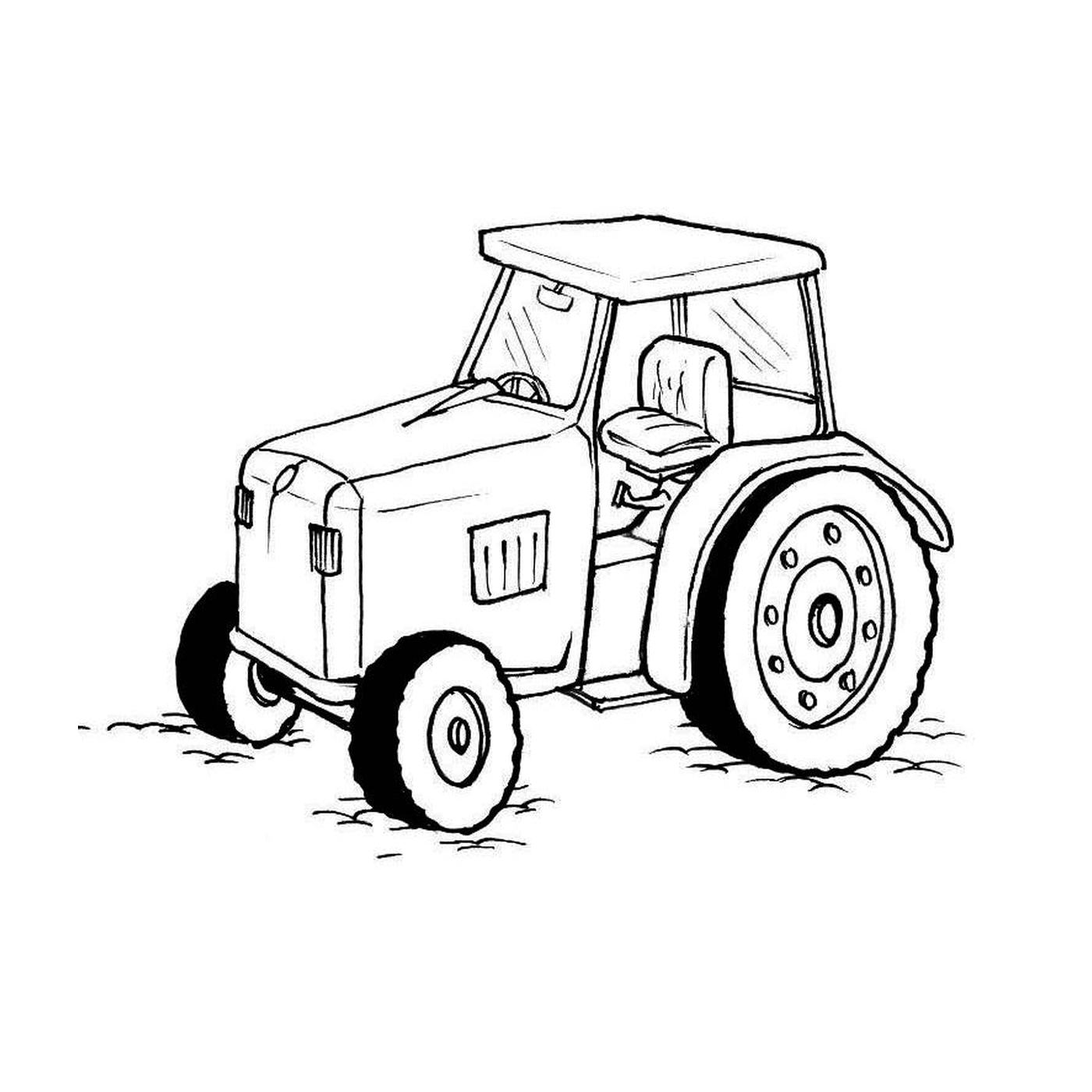 beau tracteur dessiner