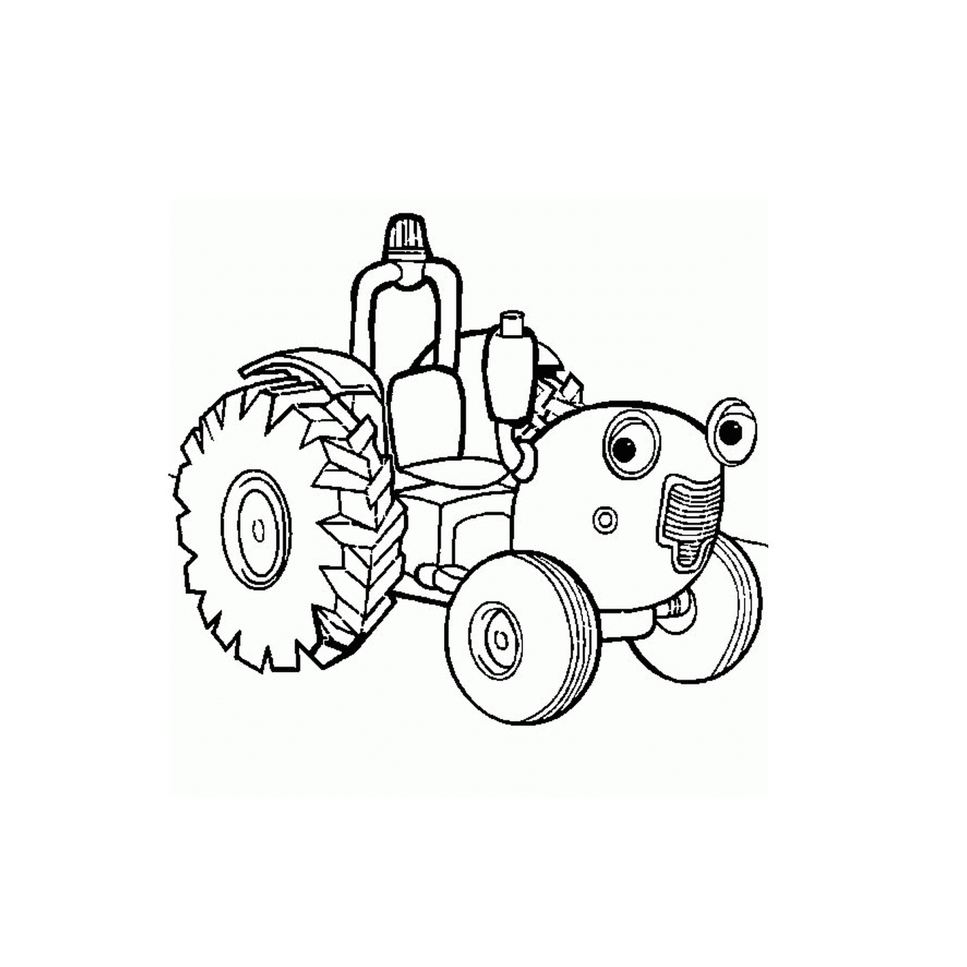 coloriage ferme tracteur