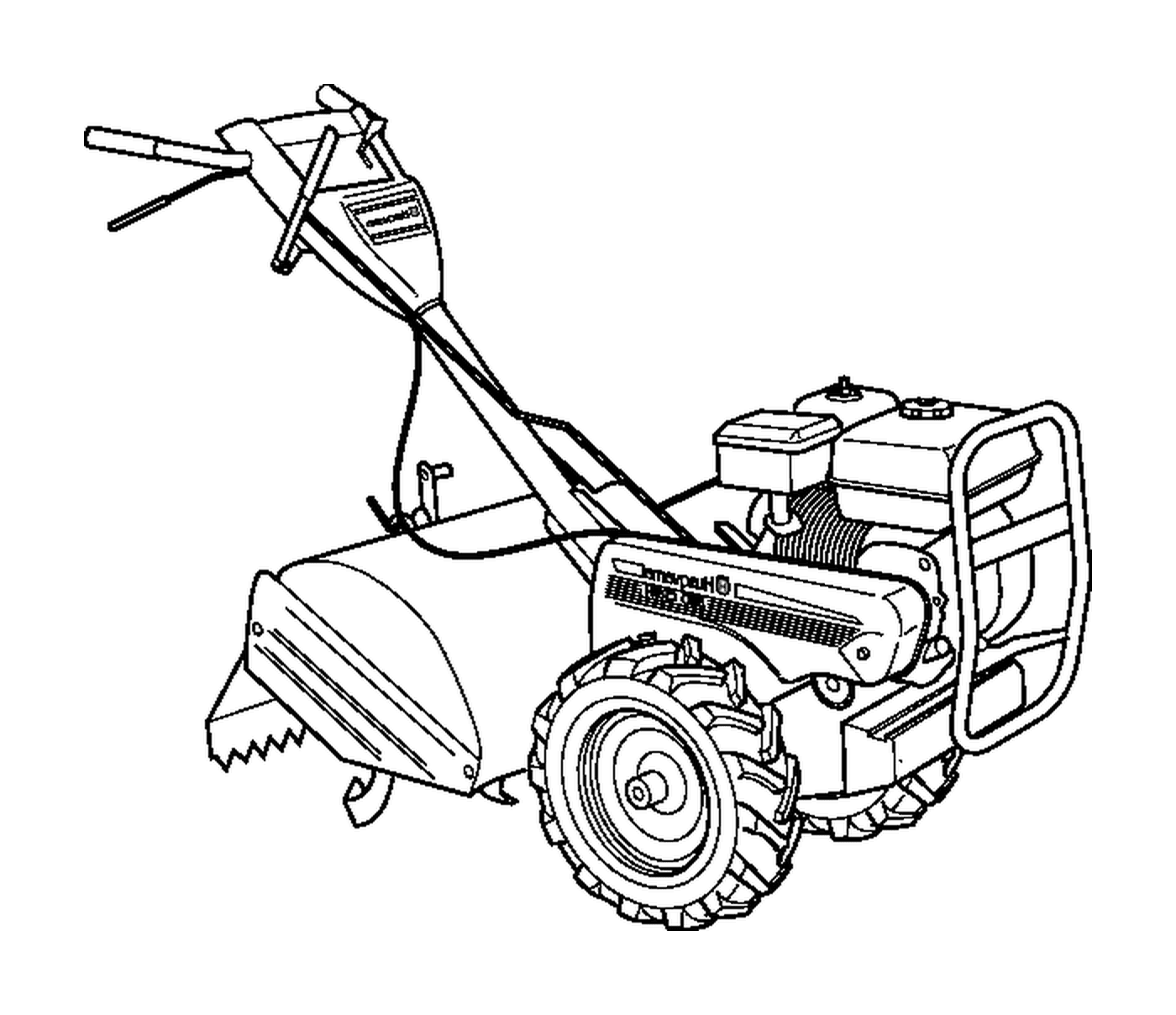 coloriage tracteur mini rapide efficace