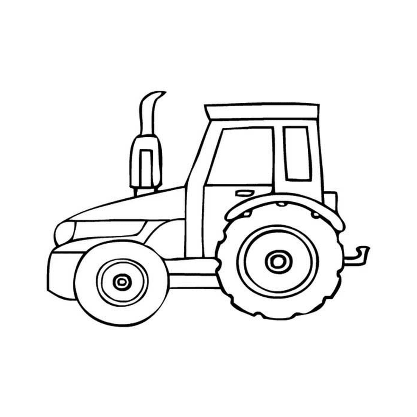 coloriage tracteur moderne agricole