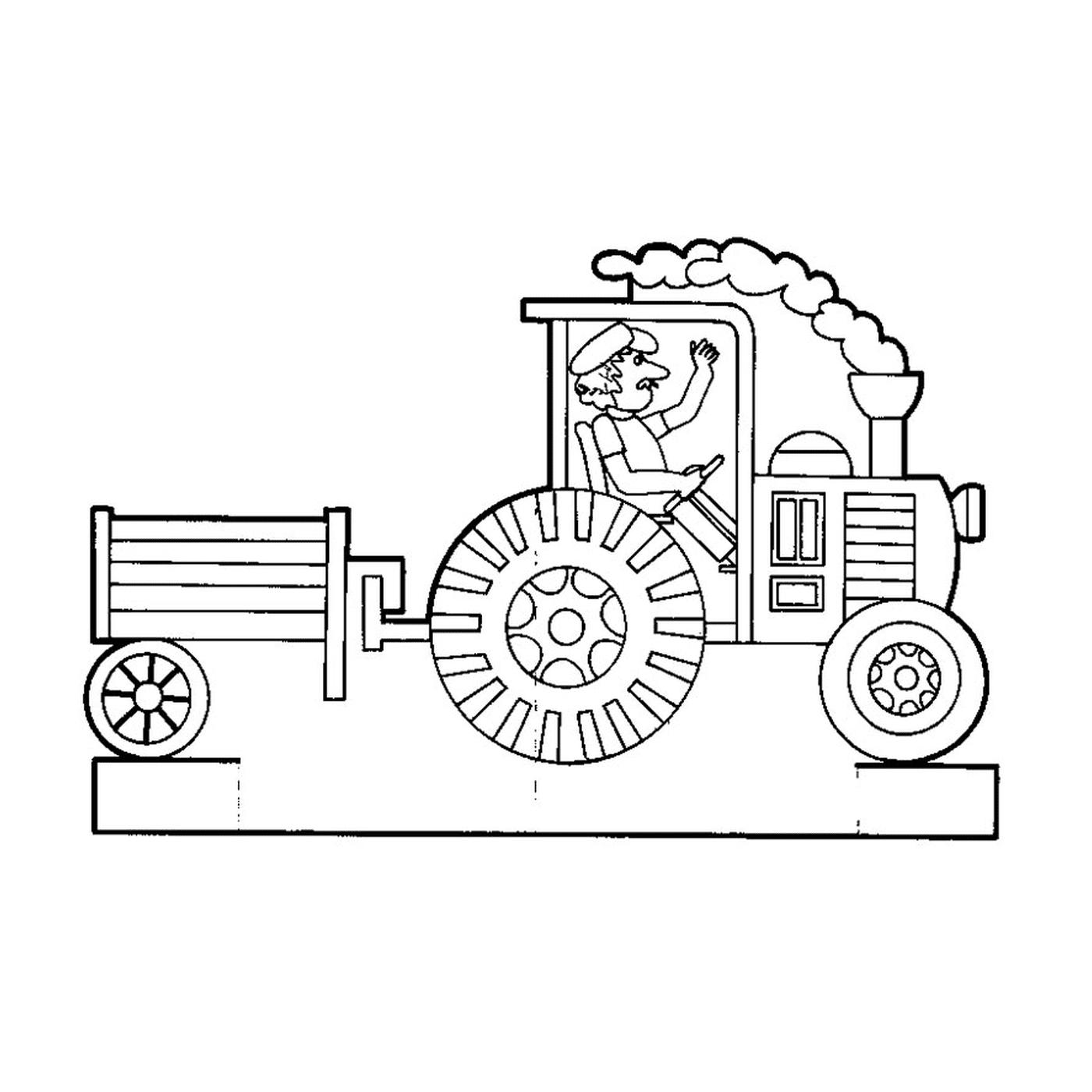 coloriage tracteur agricole colorier