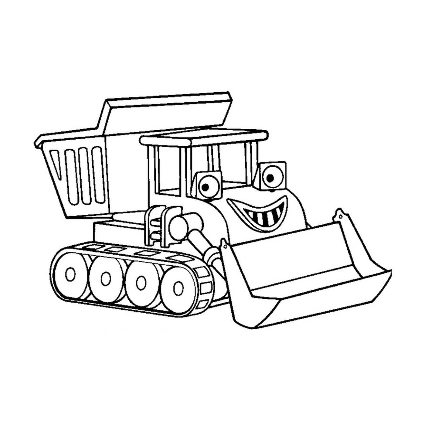 coloriage tracteur avec charrue