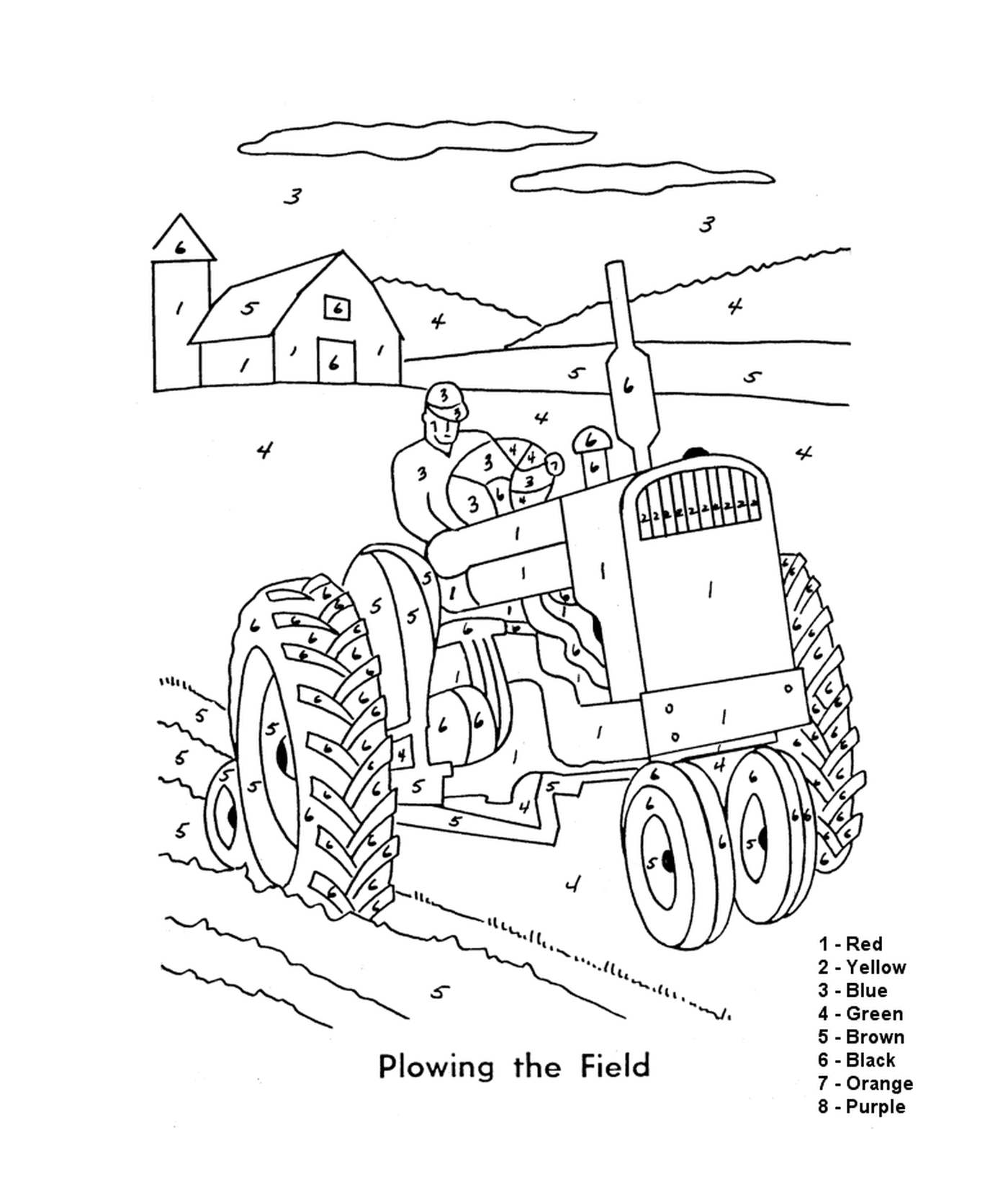 coloriage tracteur magique