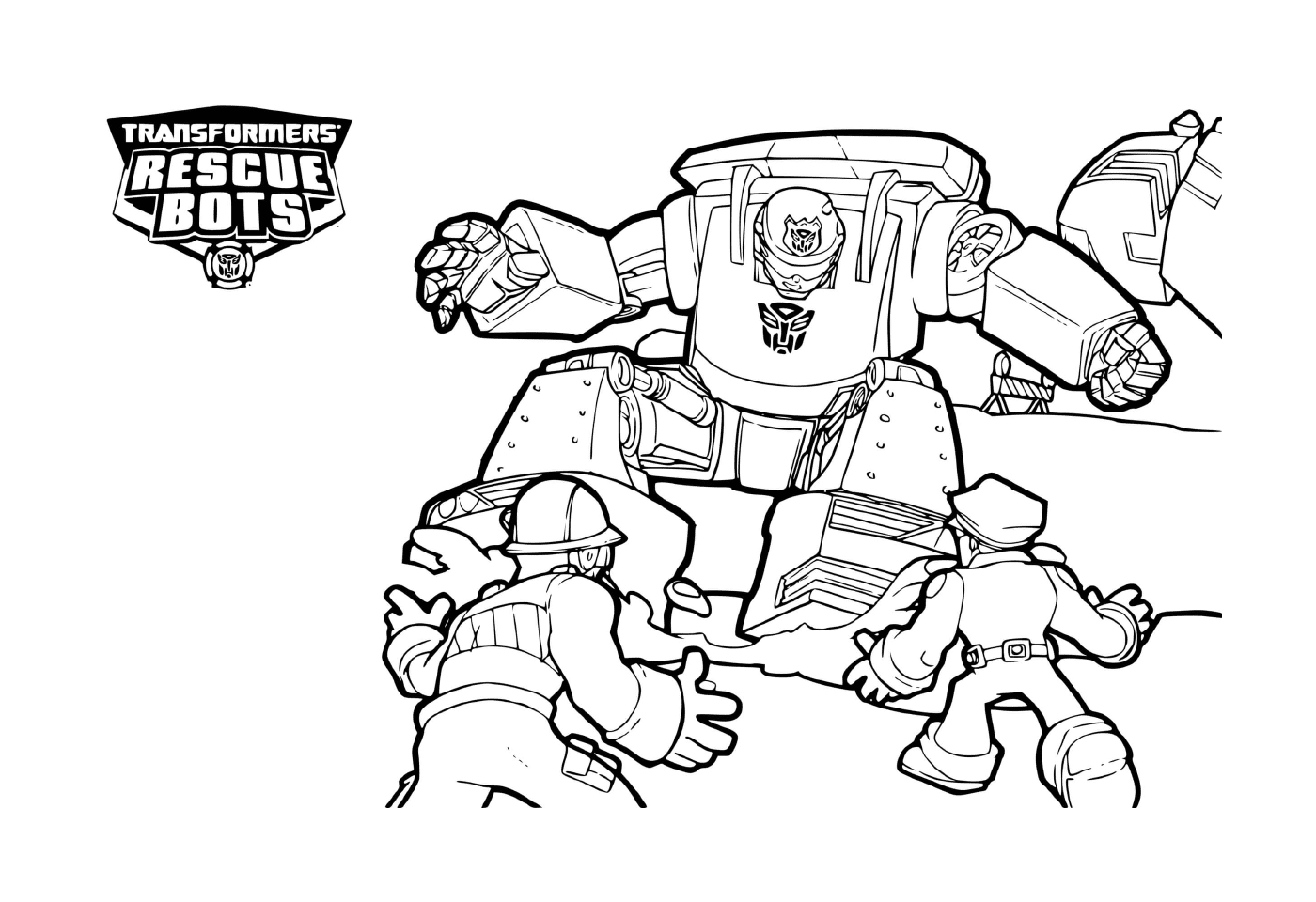 coloriage Transformers Rescue Bots Working