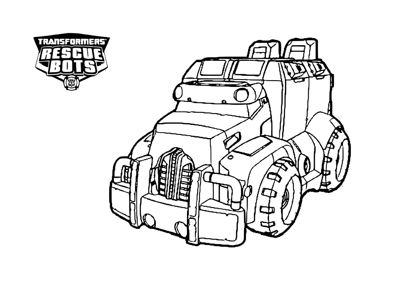 coloriage Transformers Rescue Bots Car