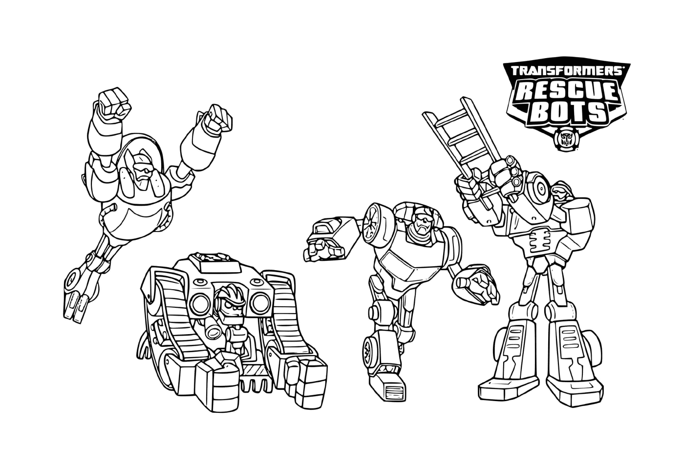 coloriage Transformers Rescue Bots Characters Coloring Pages