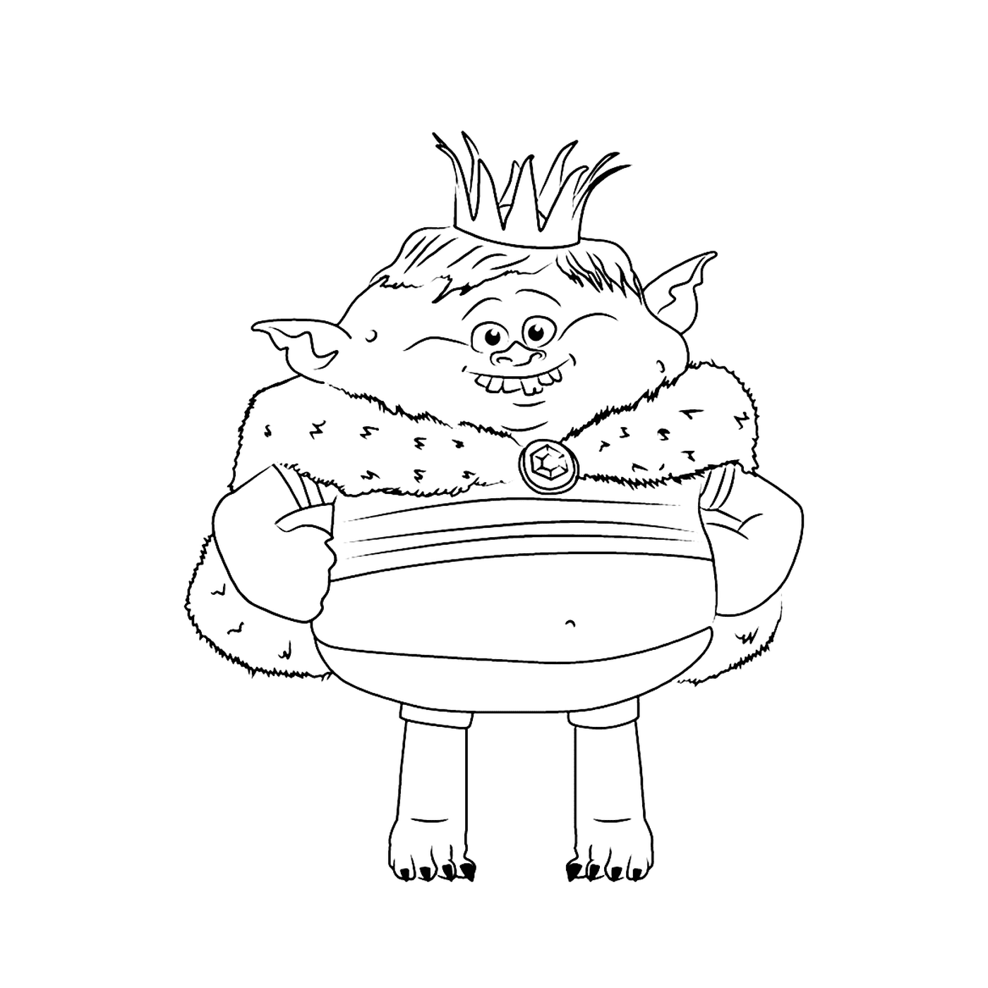 coloriage Prince Gristle from trolls