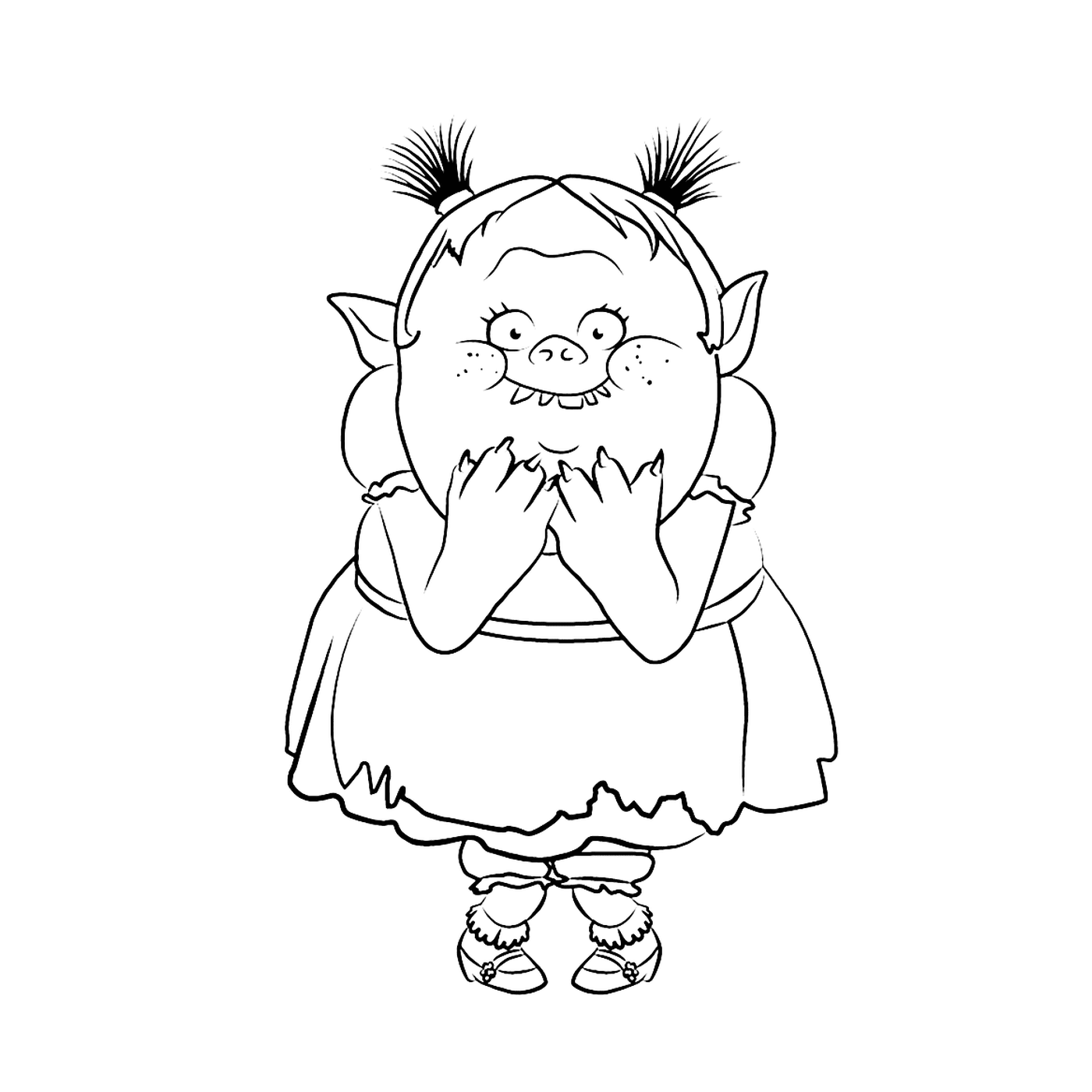 coloriage Ugly Bridget from Bergens Trolls