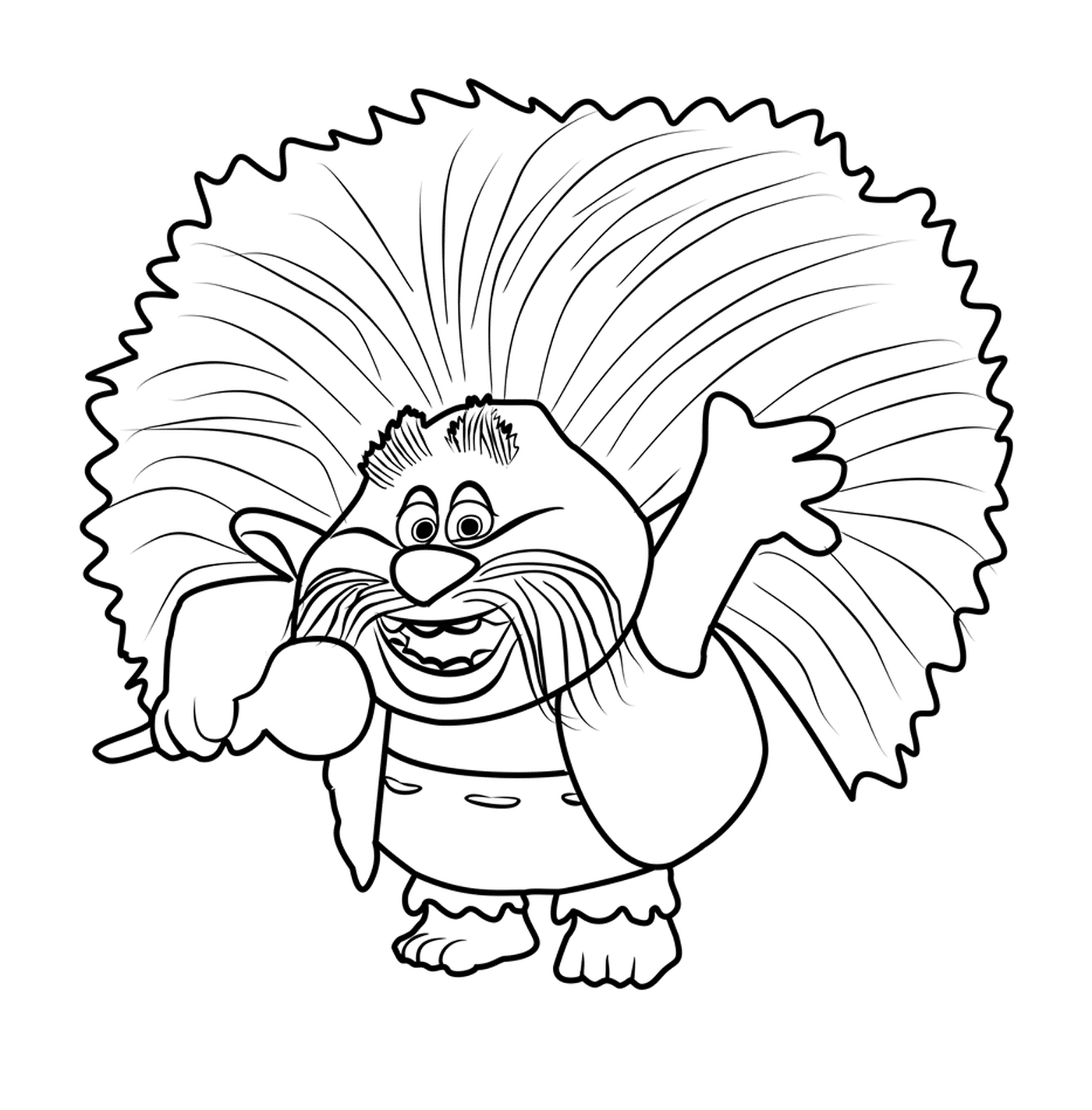coloriage King Peppy from Trolls
