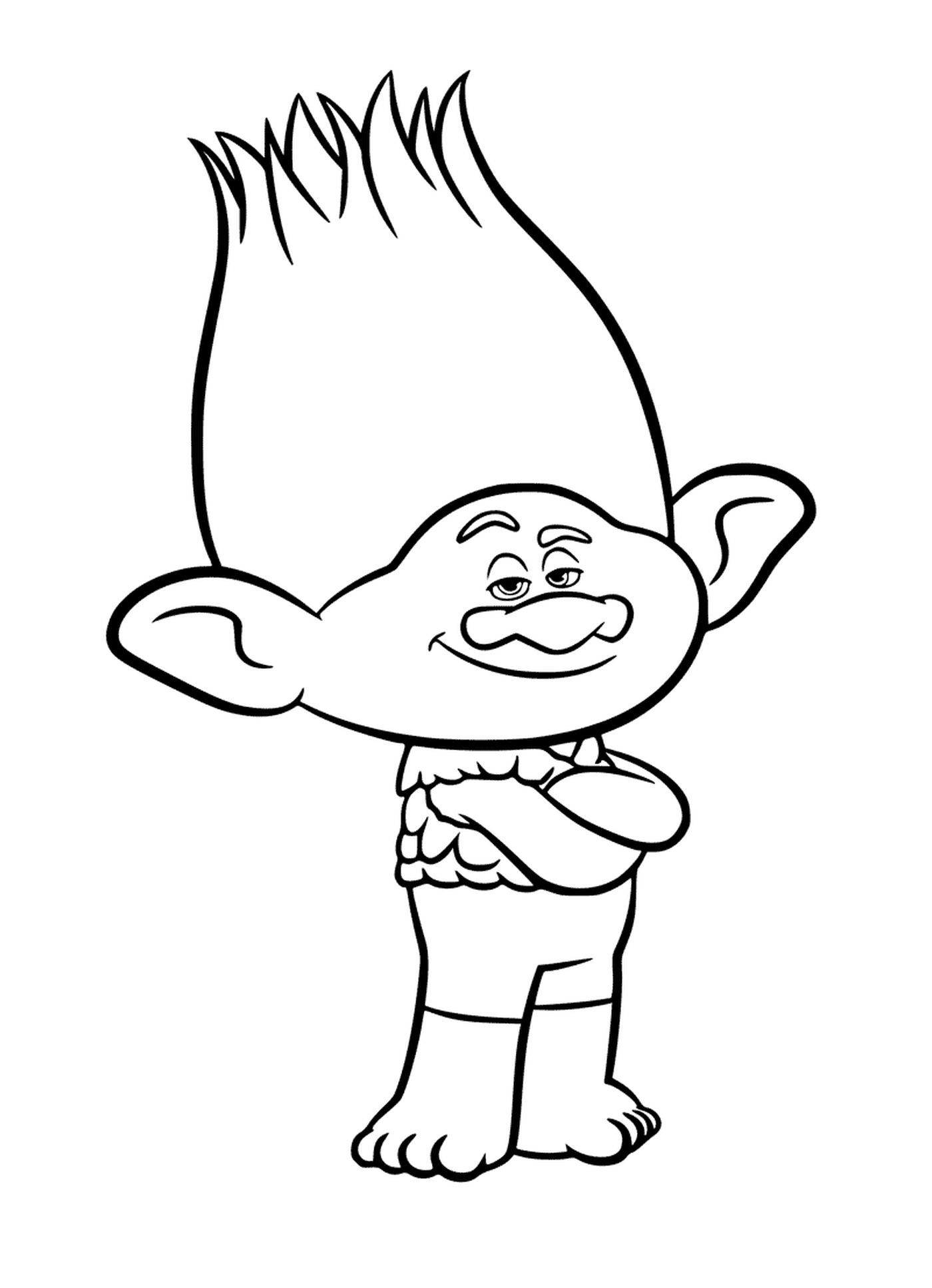 coloriage branch from trolls