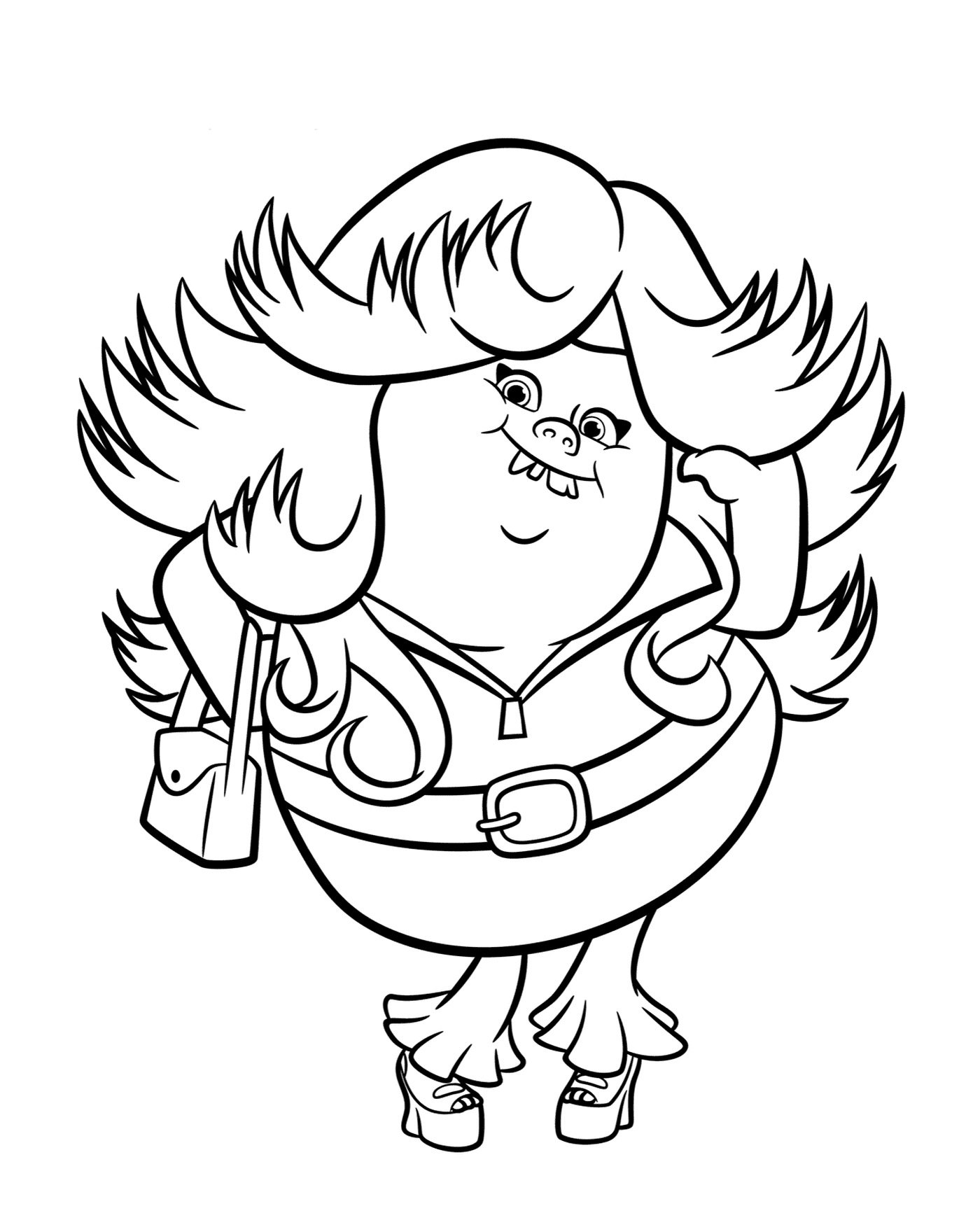 coloriage lady glitter sparkles from trolls
