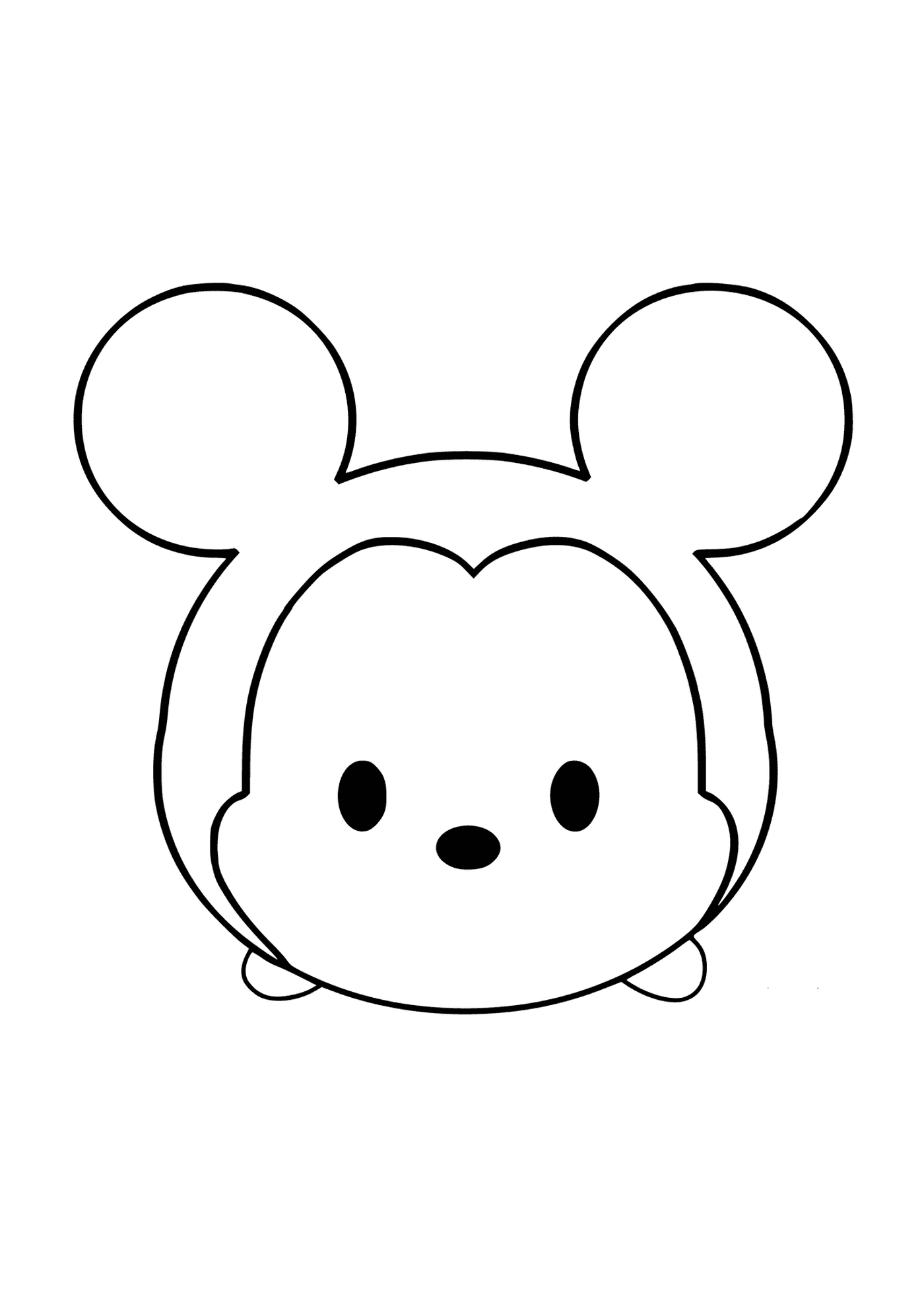 coloriage Mickey Mouse Emoji Face Tsum Tsum