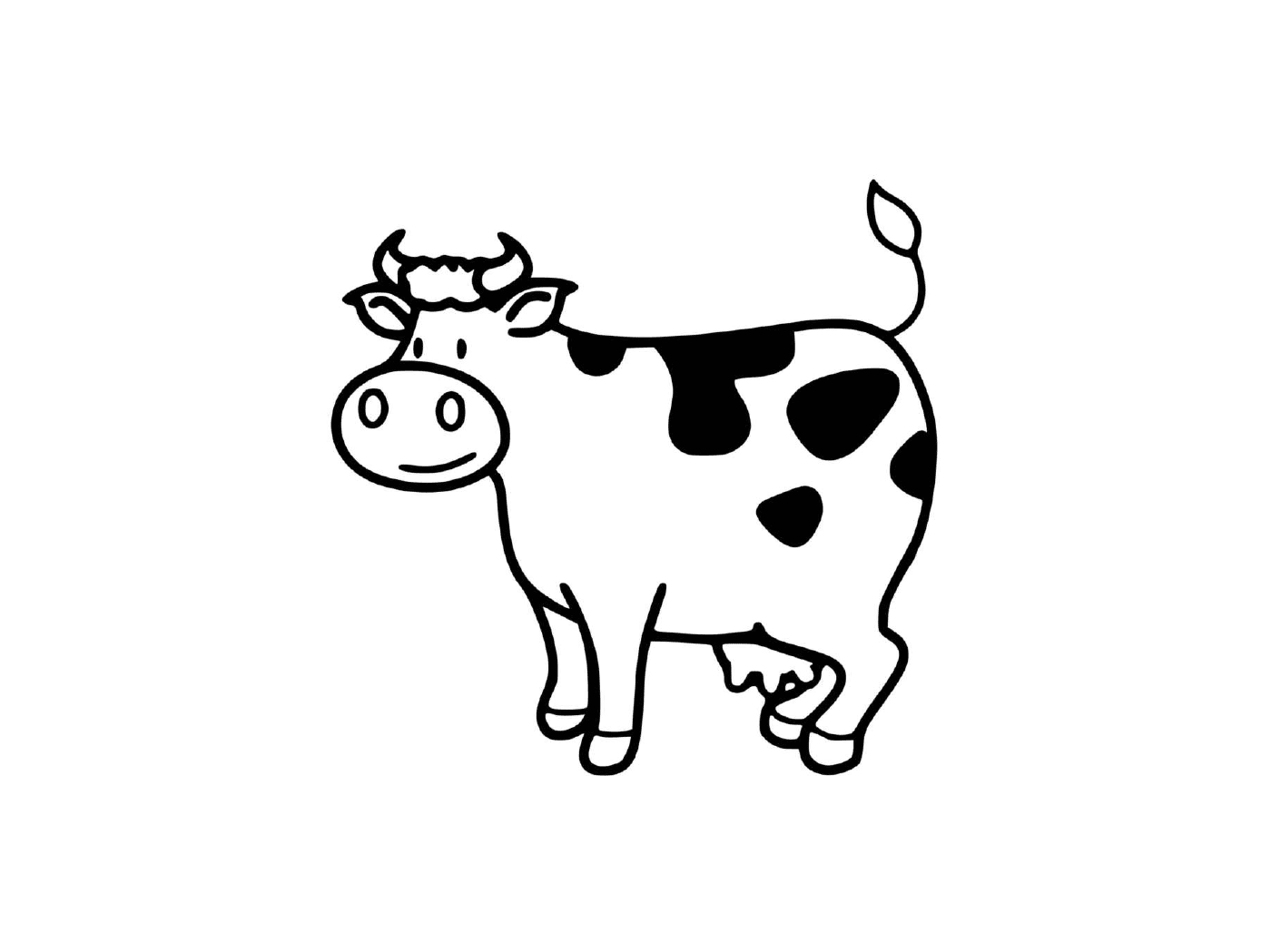 coloriage vache animal ferme
