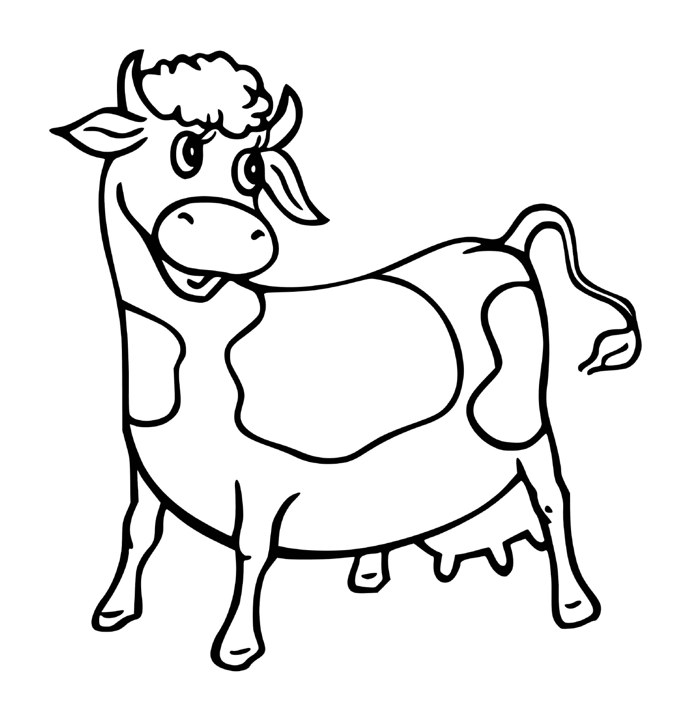 coloriage vache animaux de la ferme