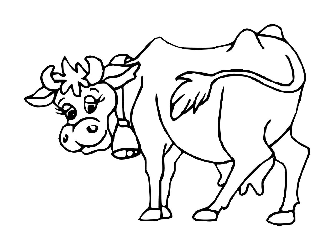 coloriage vache avec cloche