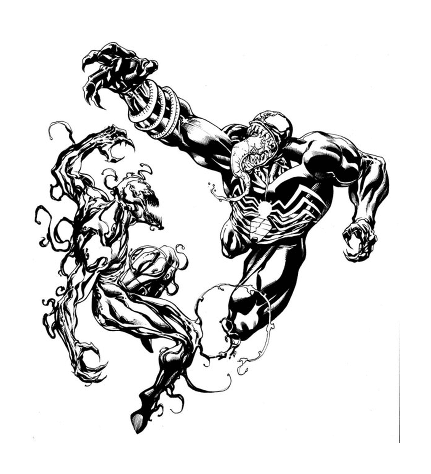 coloriage venom and carnage sotd by ratkins