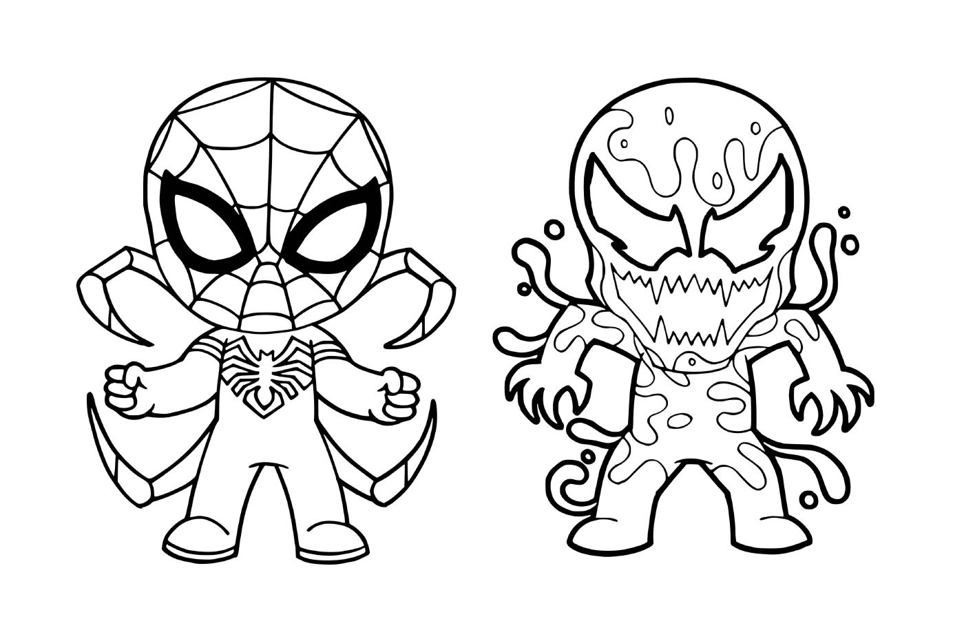 coloriage venom vs spiderman