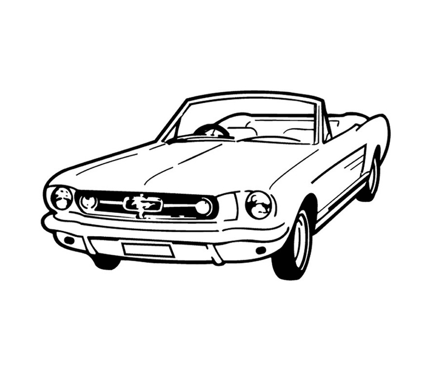 coloriage voiture mustang