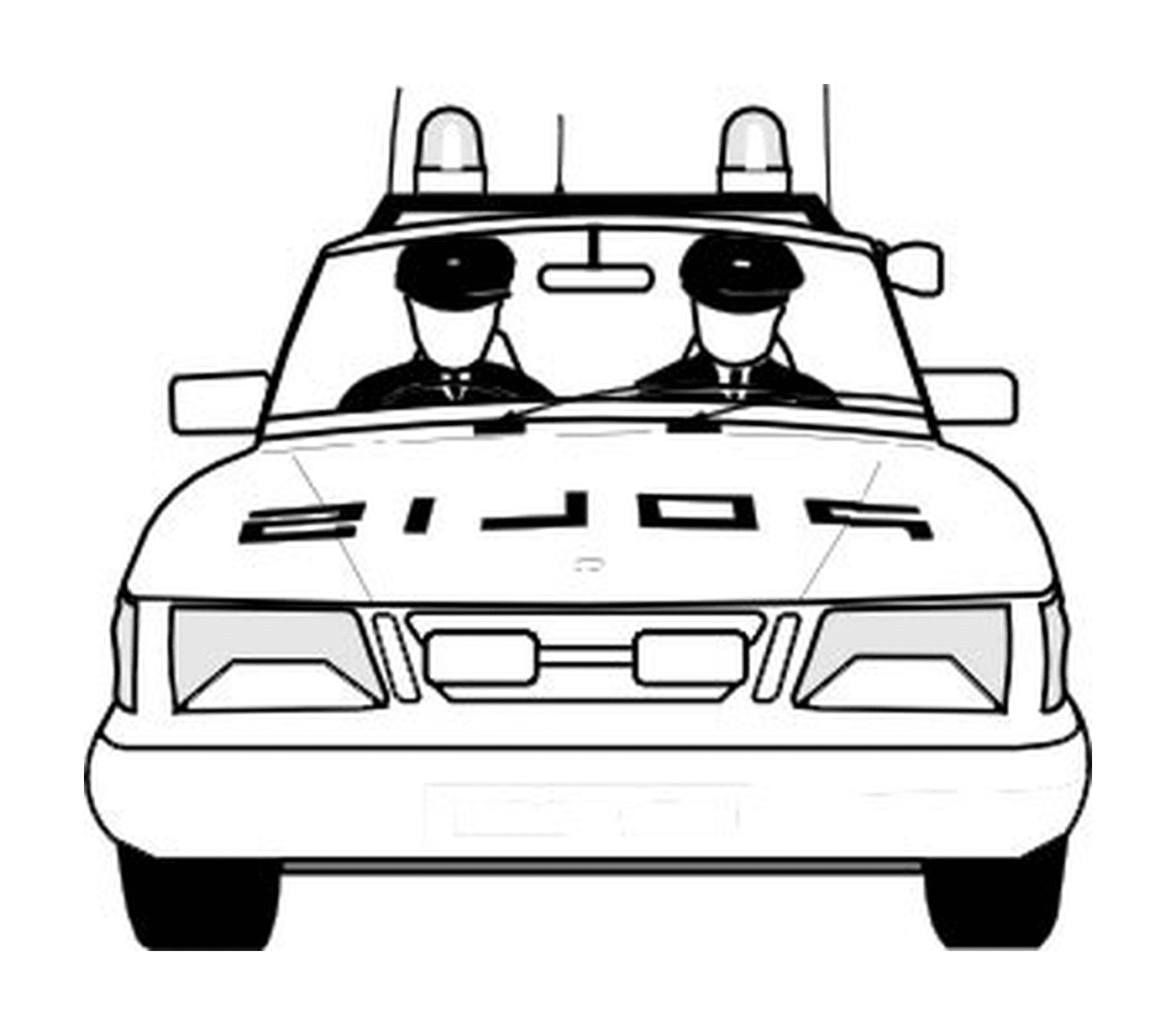 dessin voiture police