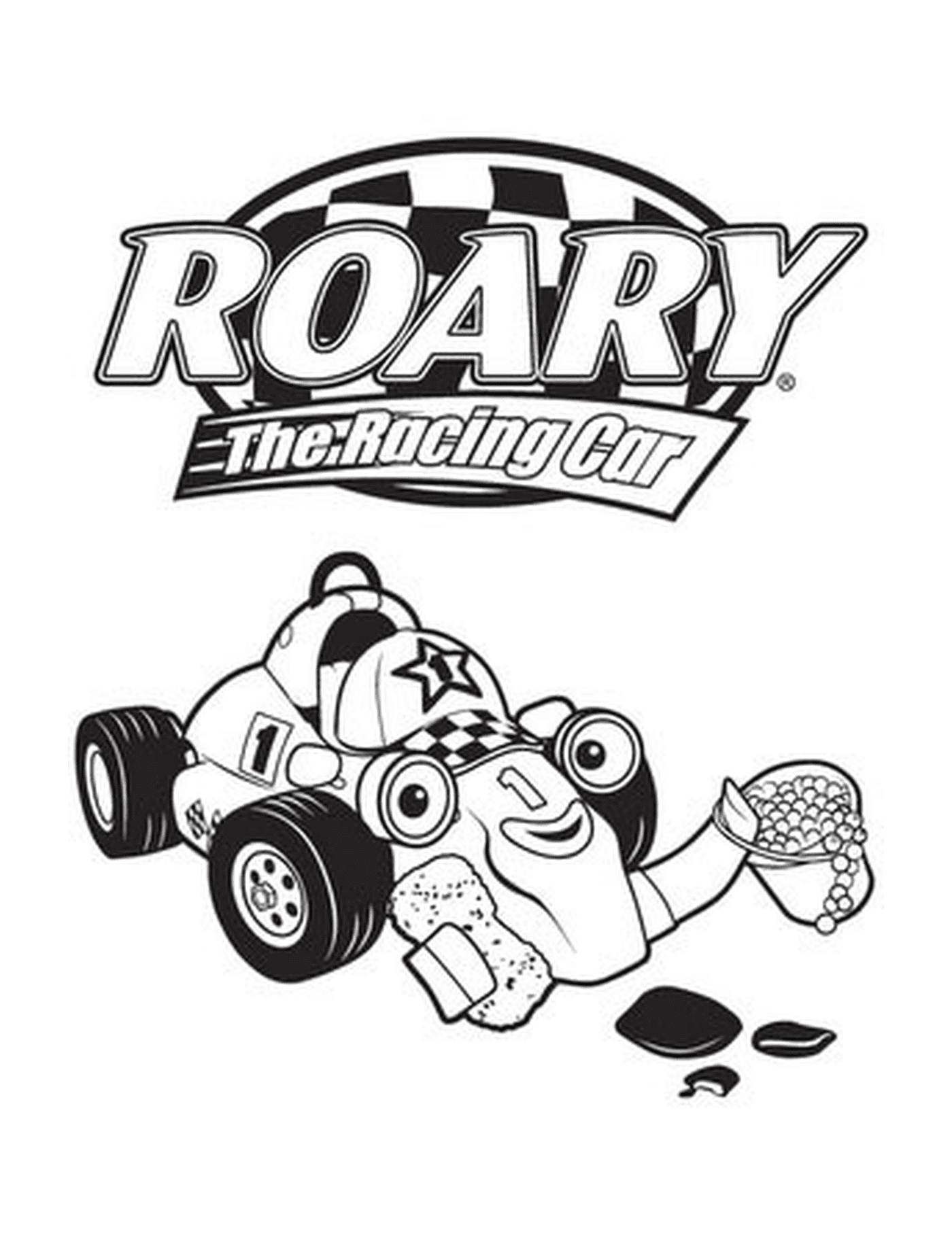 coloriage voiture roary