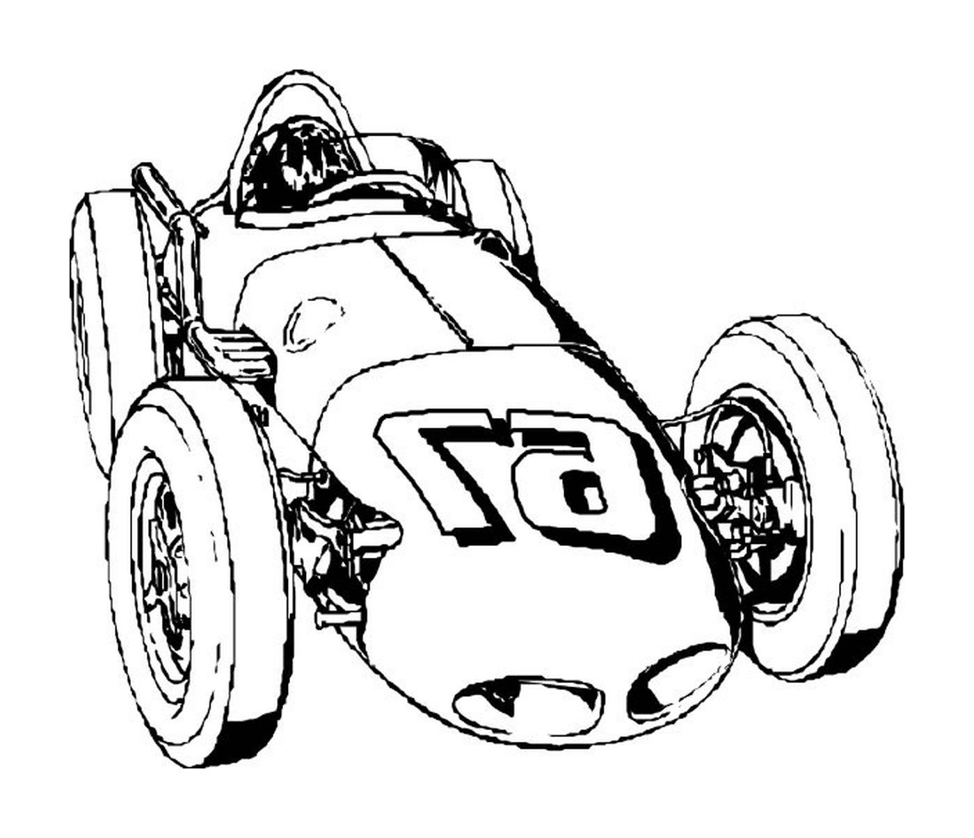 coloriage dessin voiture de course