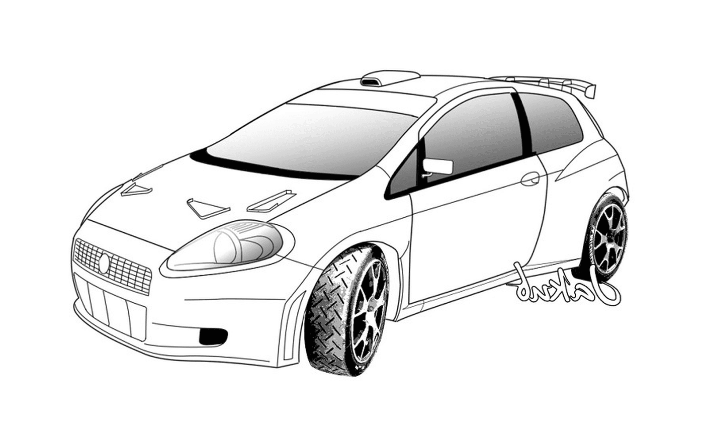 dessin voiture tuning a colorier