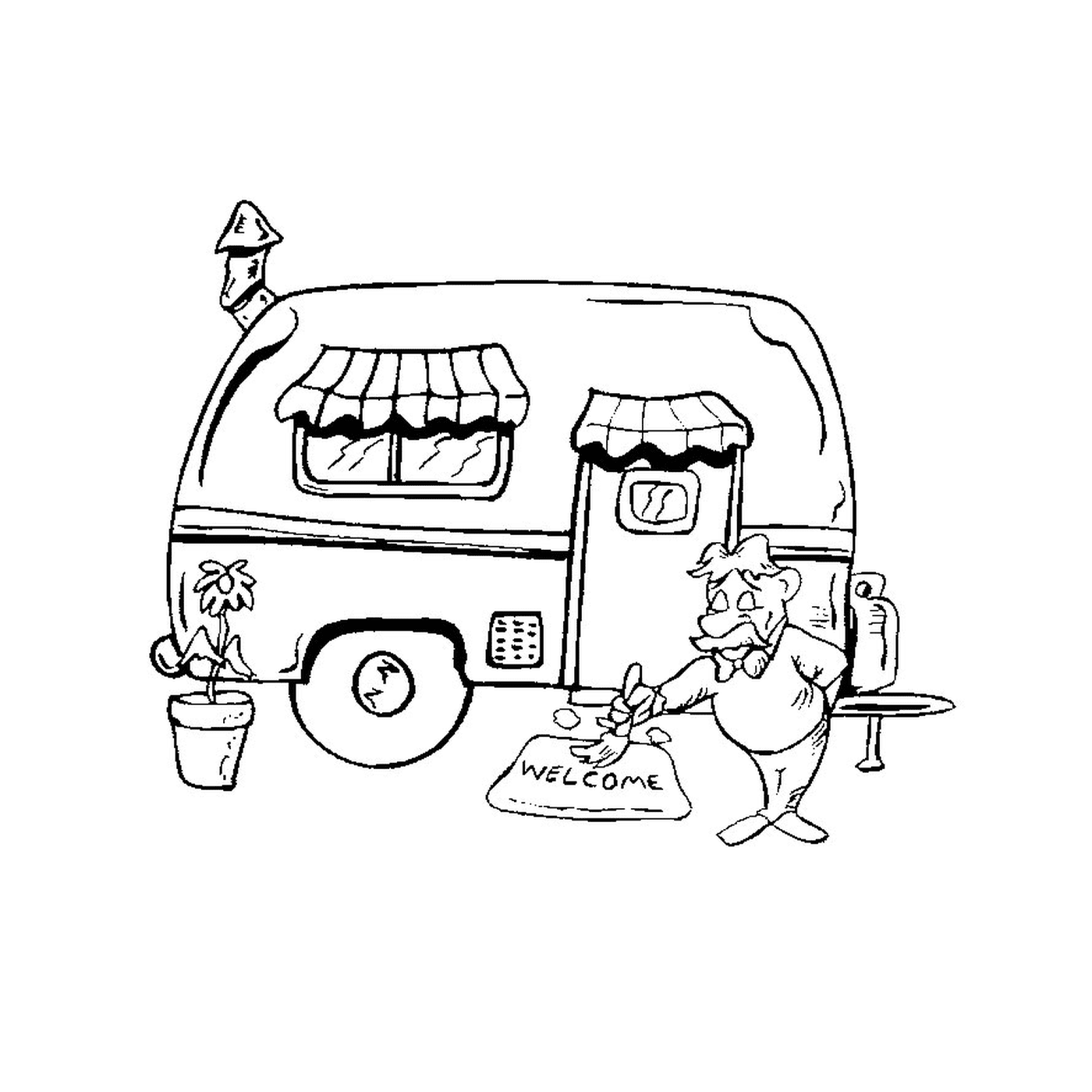 voiture et caravane
