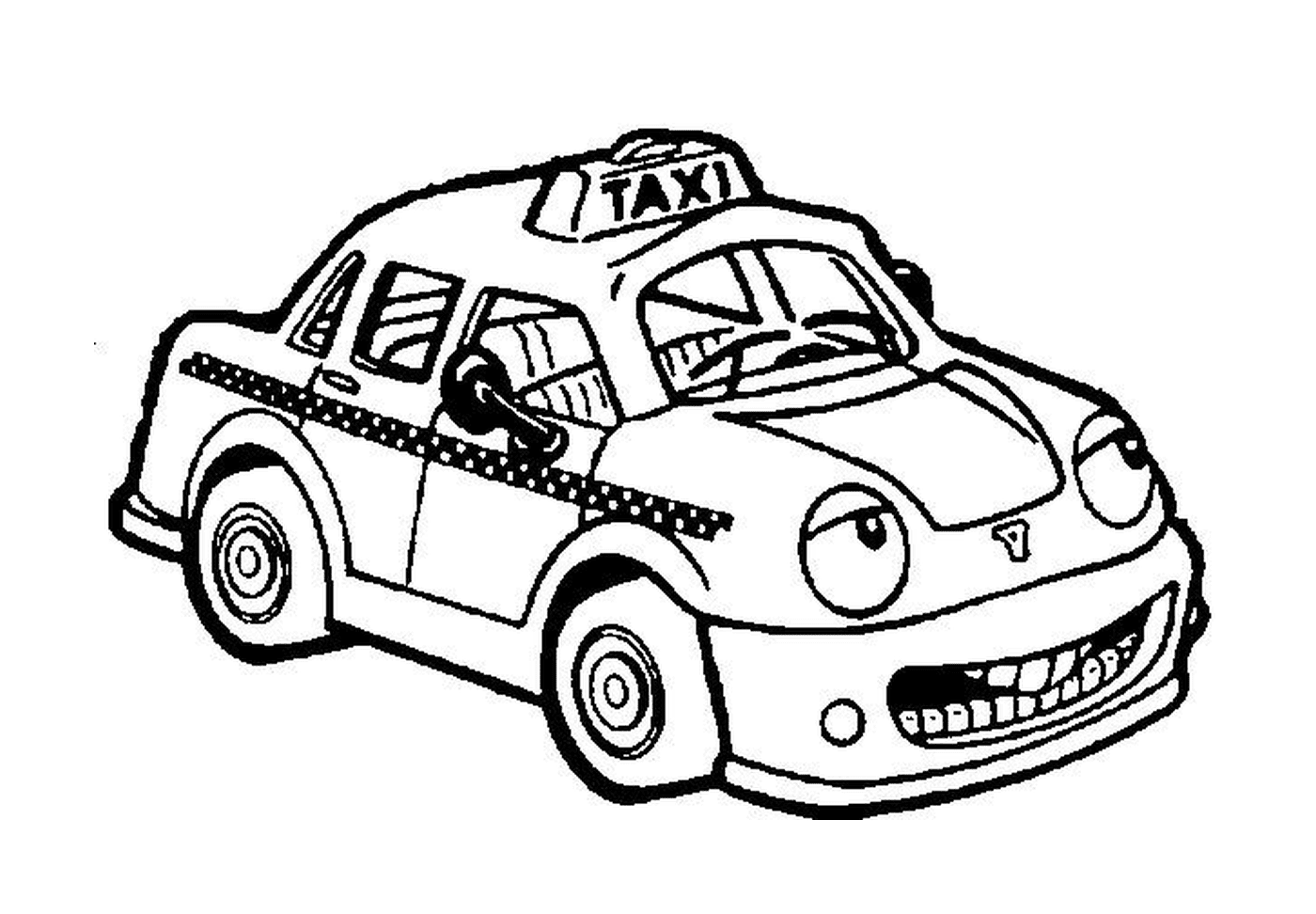 coloriage dessin voiture taxi