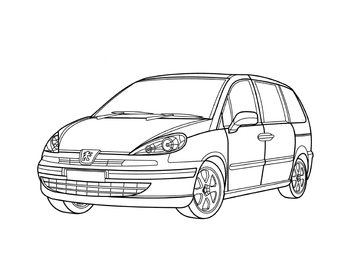 coloriage Voiture Peugeot 807
