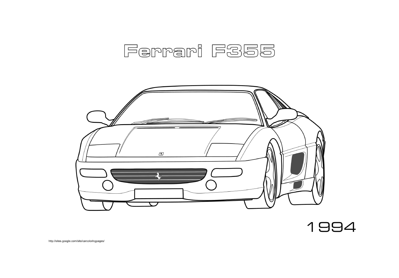coloriage Ferrari F355 1994