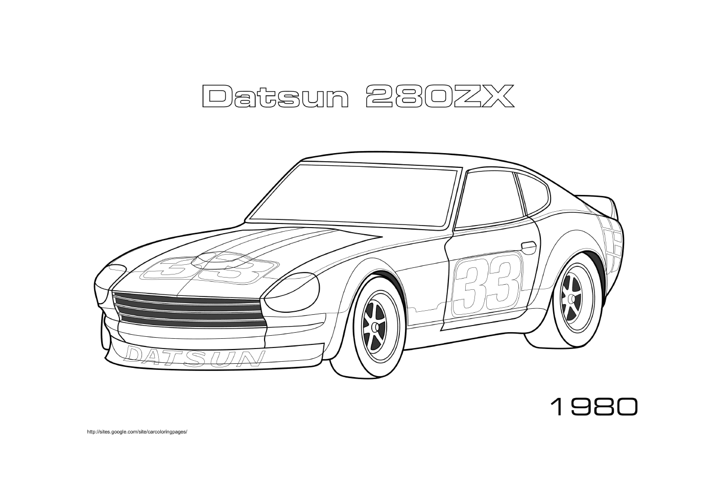 coloriage Datsun 280zx 1980