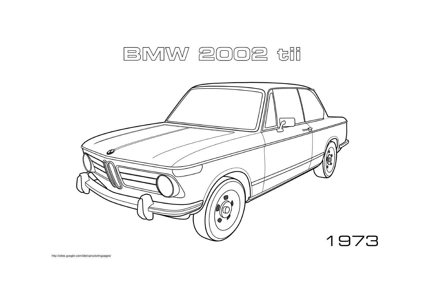 coloriage Bmw 2002 Tii 1973