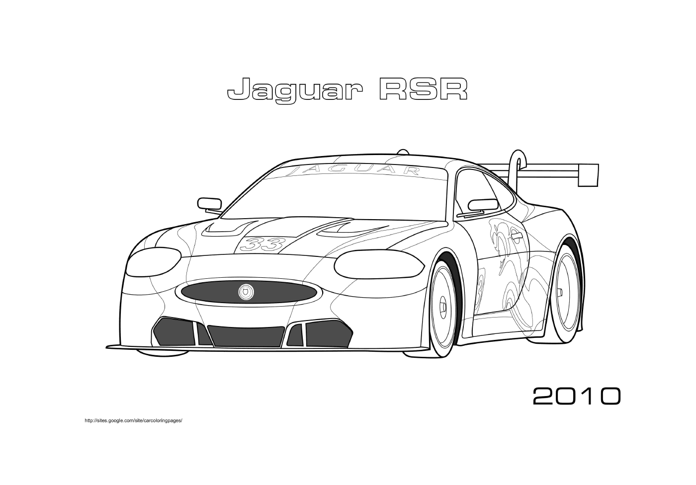 coloriage Jaguar Rsr 2010