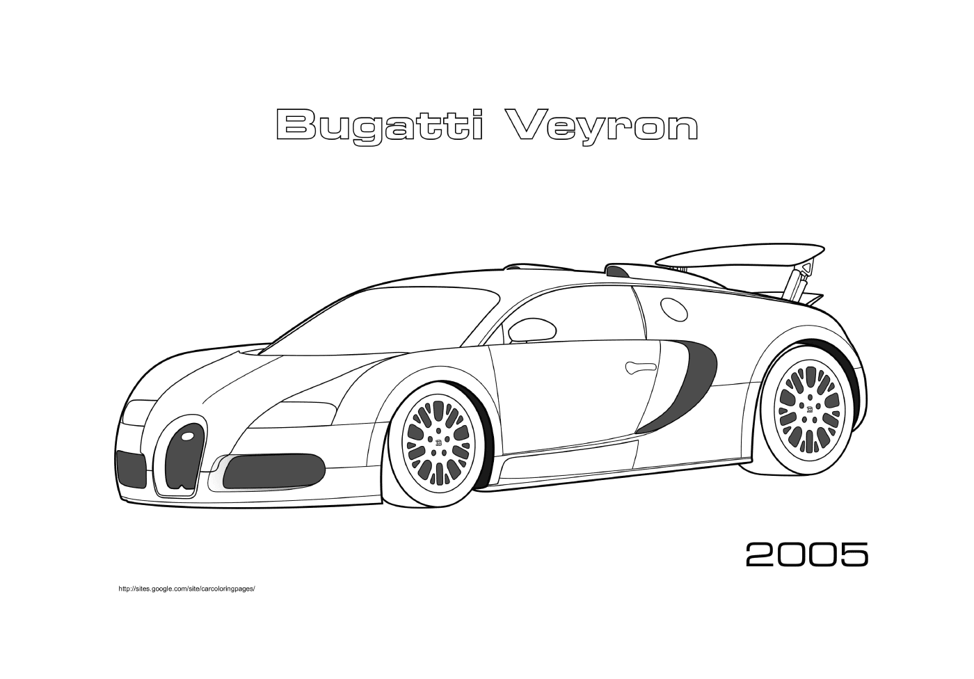 coloriage Bugatti Veyron 2005