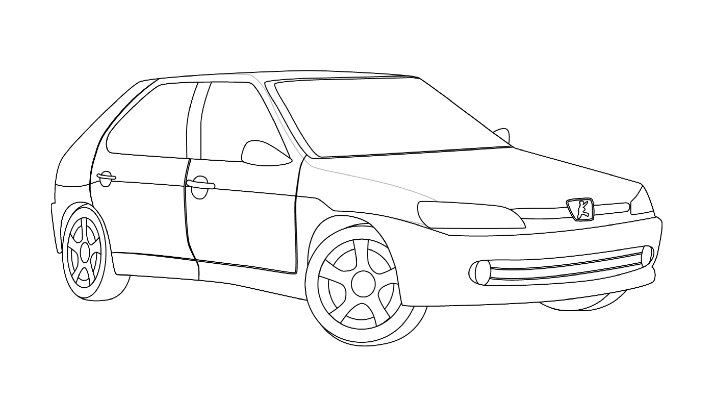 coloriage Peugeot 306