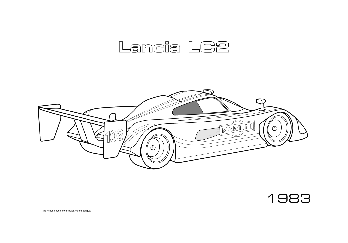 coloriage Lancia Lc2 1983