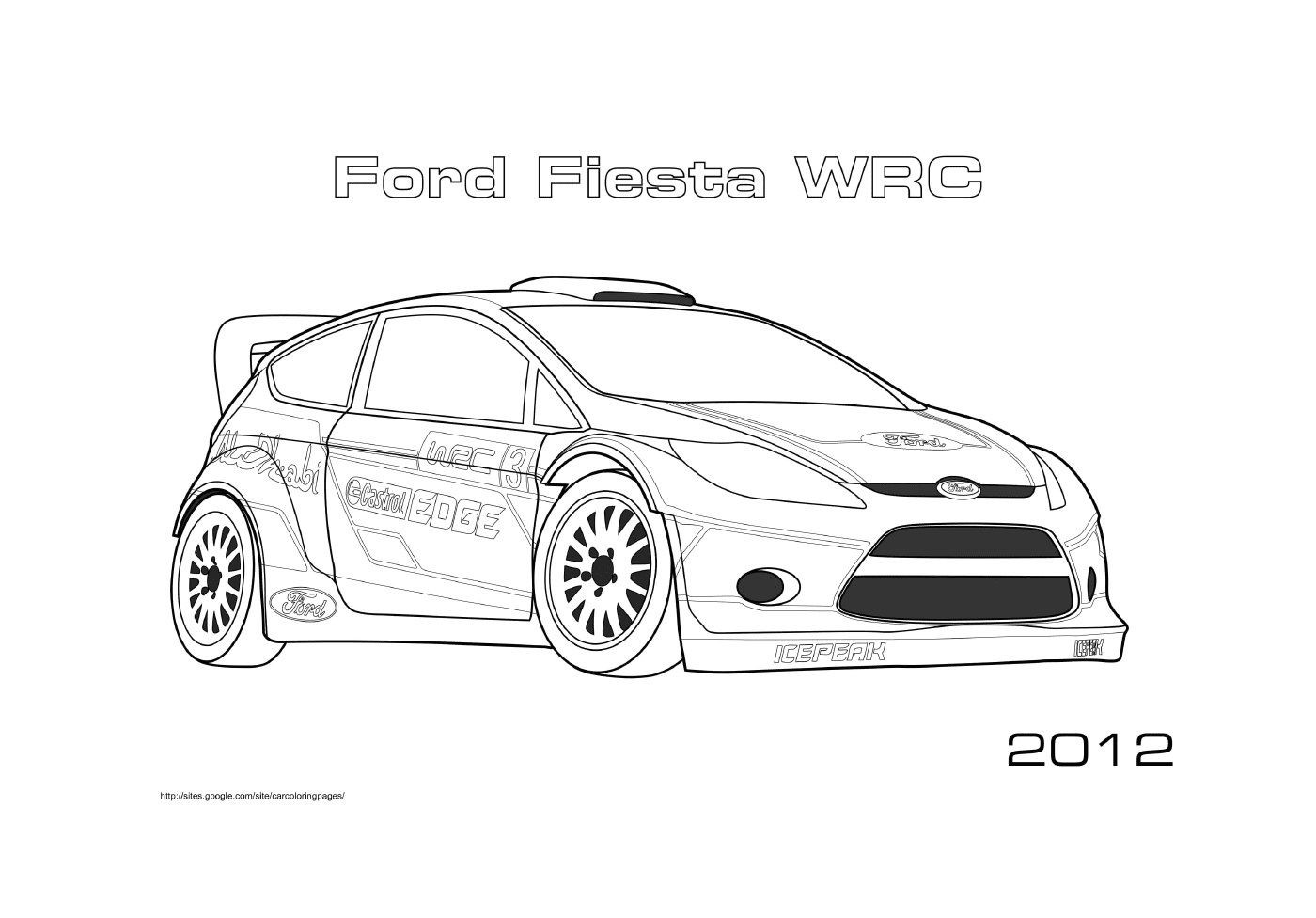 coloriage Ford Fiesta Wrc 2012
