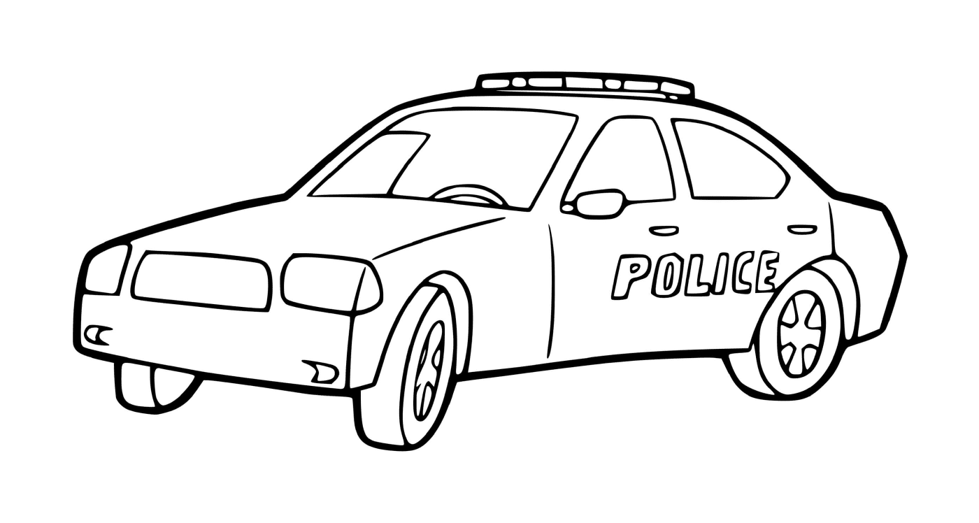 coloriage voiture de police americaine