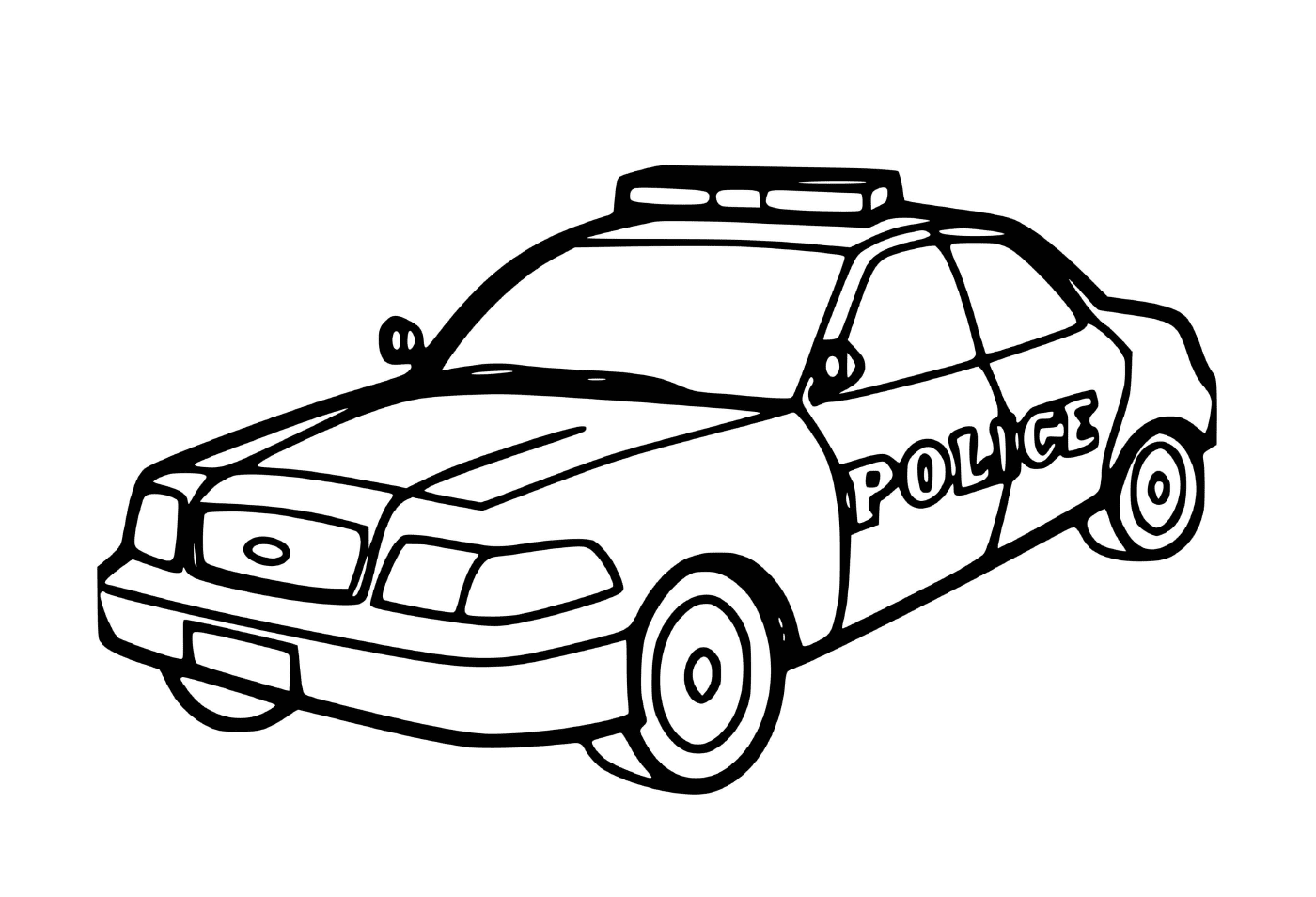 coloriage voiture de police maternelle americaine