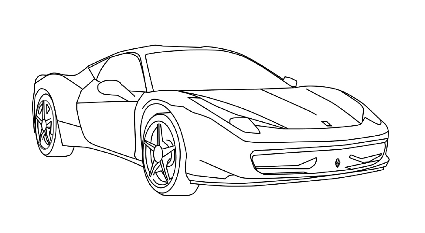 coloriage voiture de sport Voiture Ferrari dessin