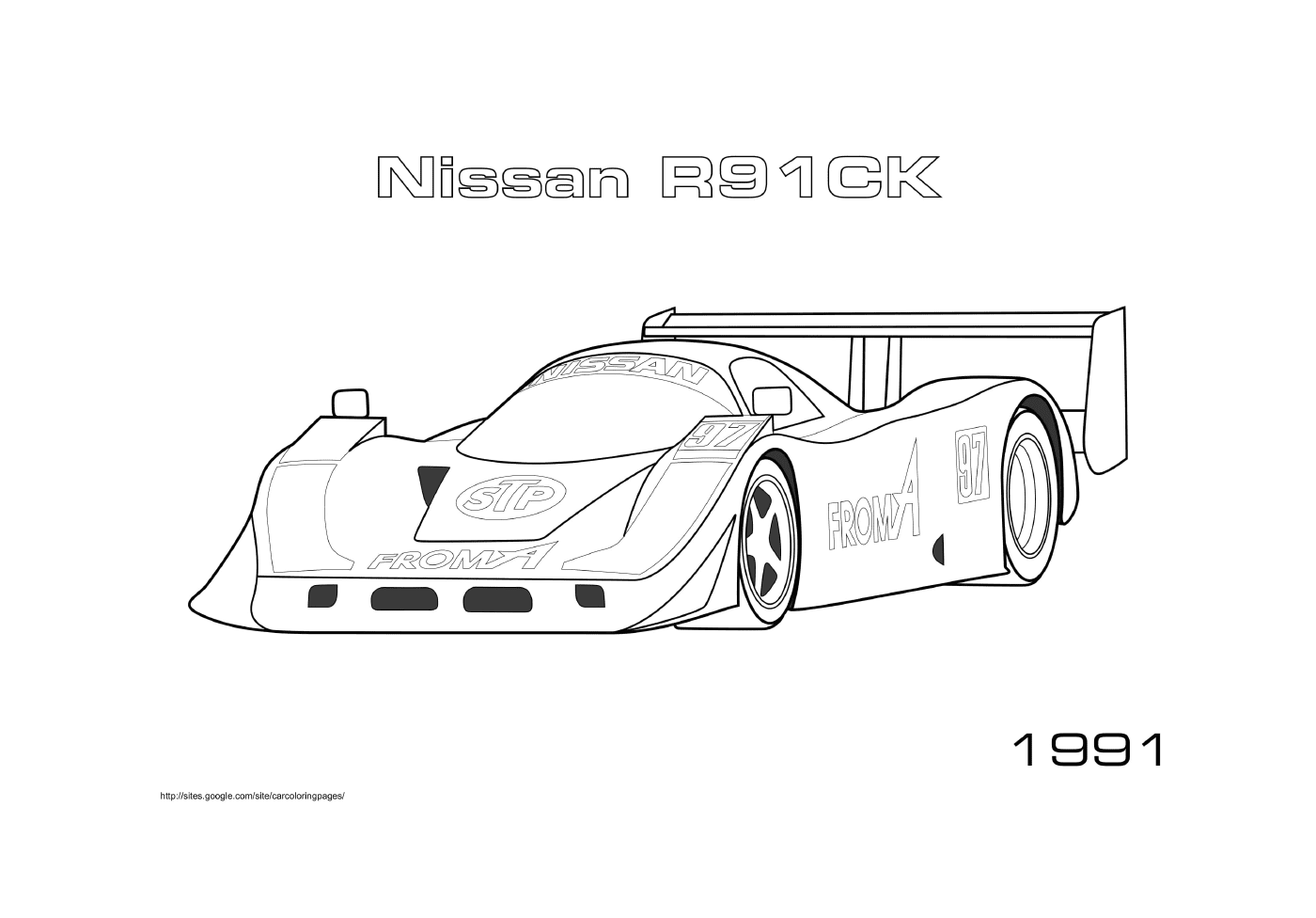 coloriage Nissan R91ck 1991