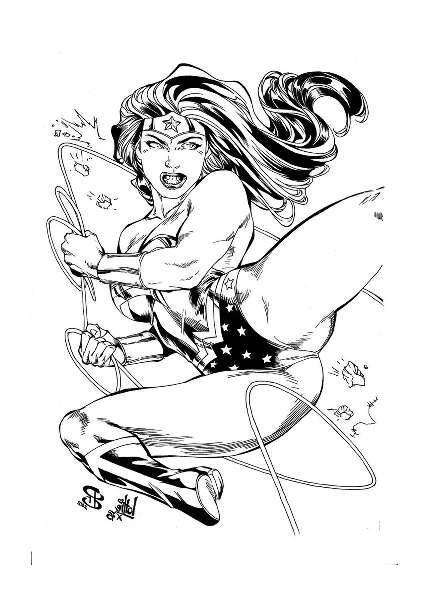 coloriage wonder woman inked by lottiefrancis adulte