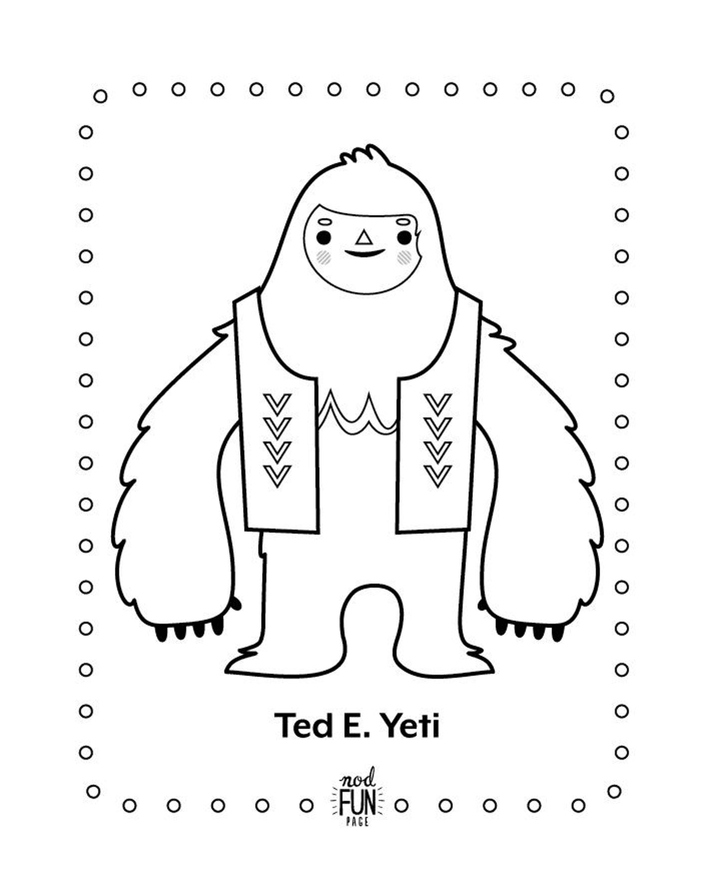 coloriage ted yeti