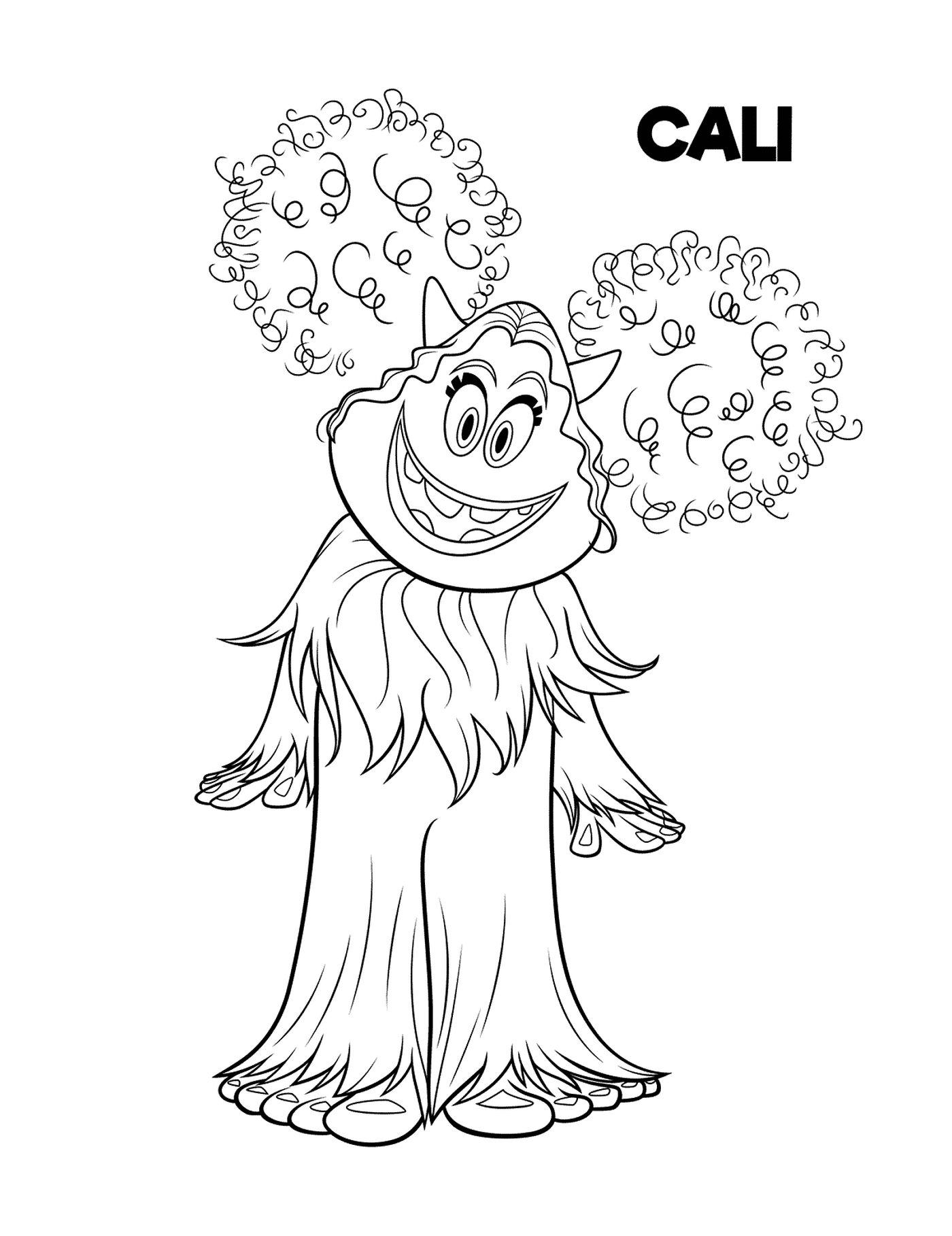 coloriage yeti et compagnie Cali Cute Yet