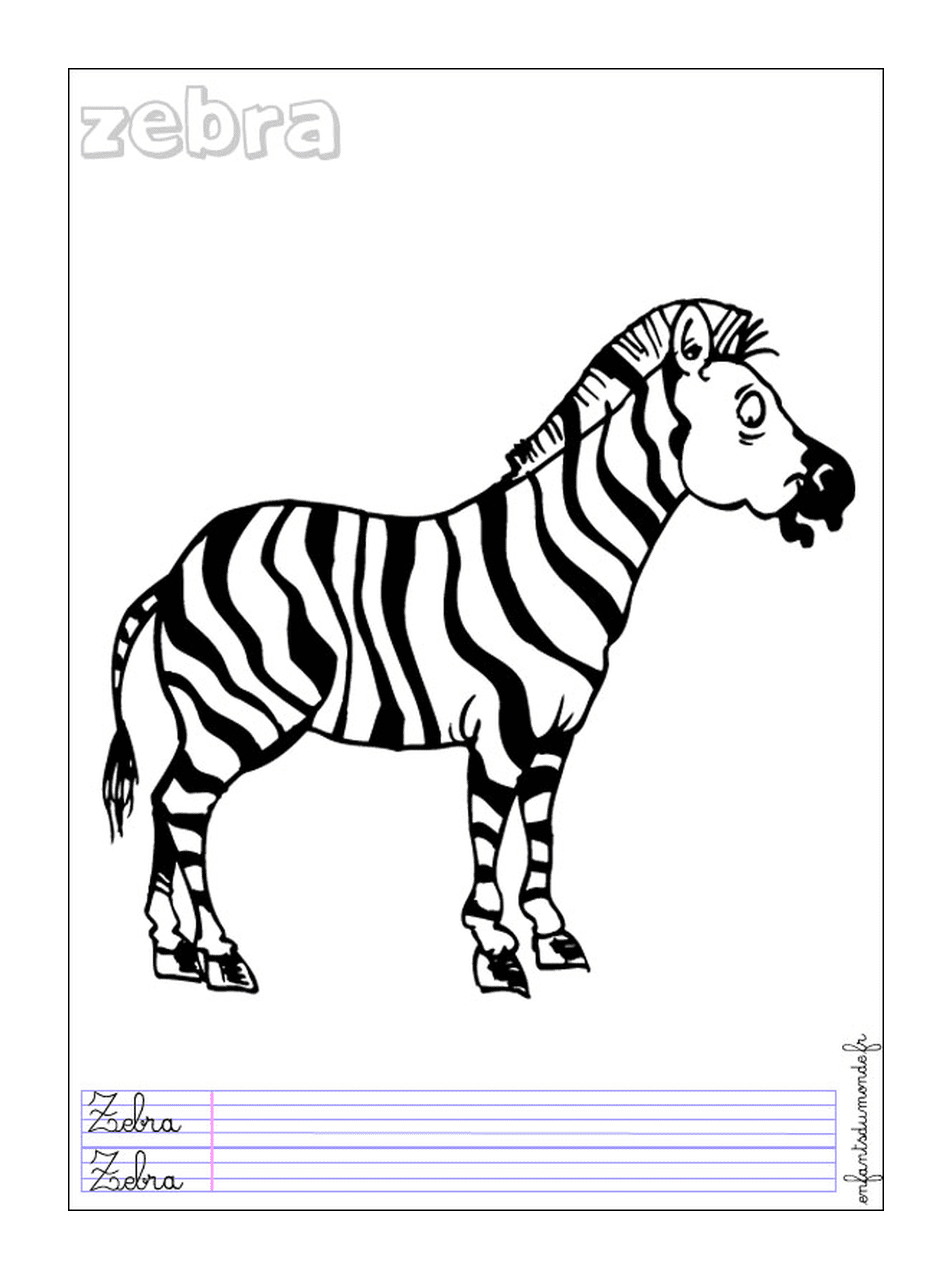 coloriage zebre 14