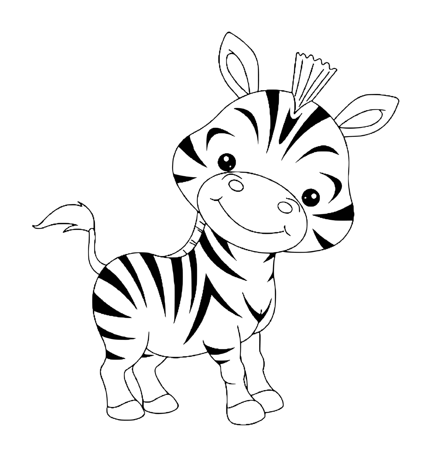 coloriage bebe zebre animaux